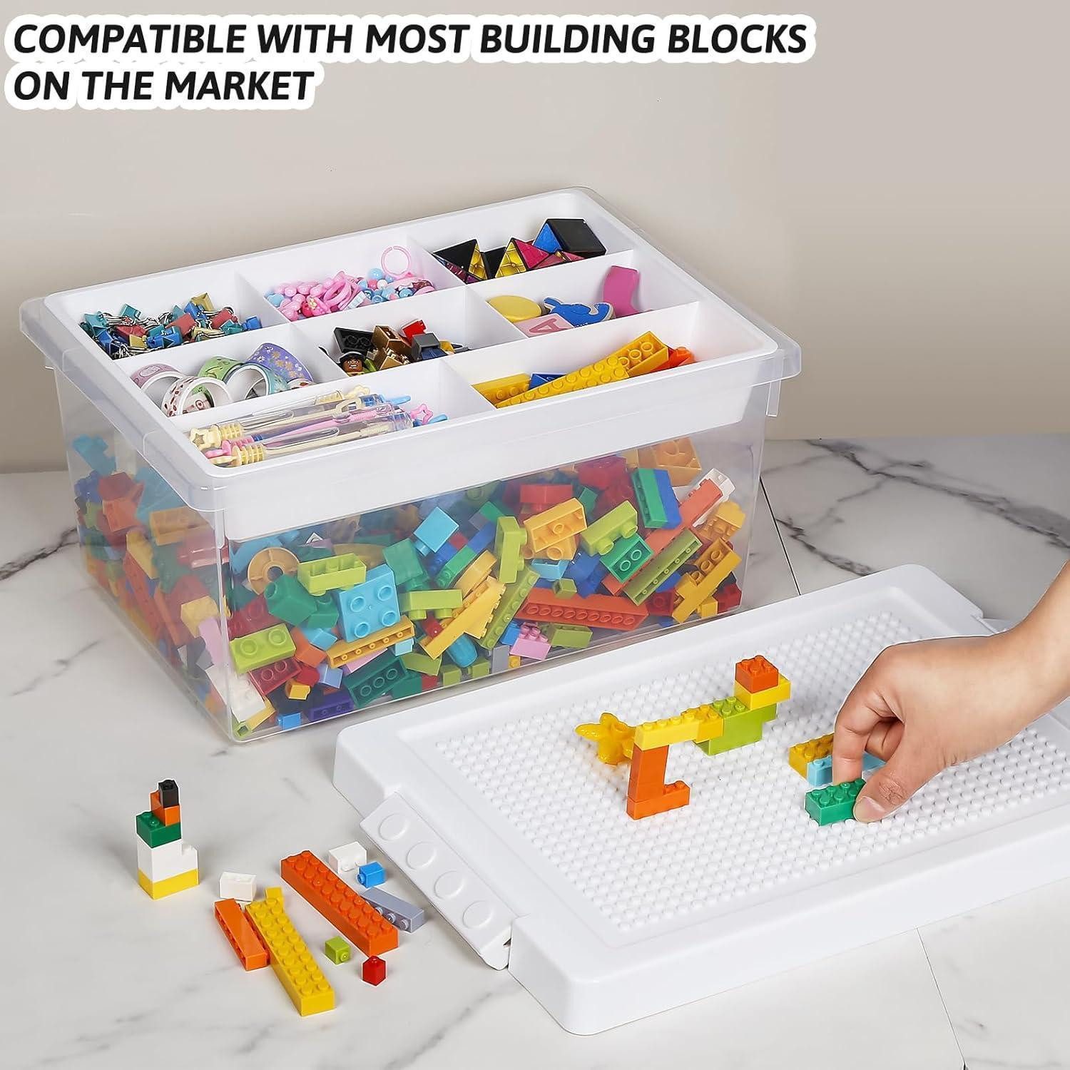 Luxury Collection Toy Chest Storage Box Toy Lid Tray PP Children's Room 3pcs White