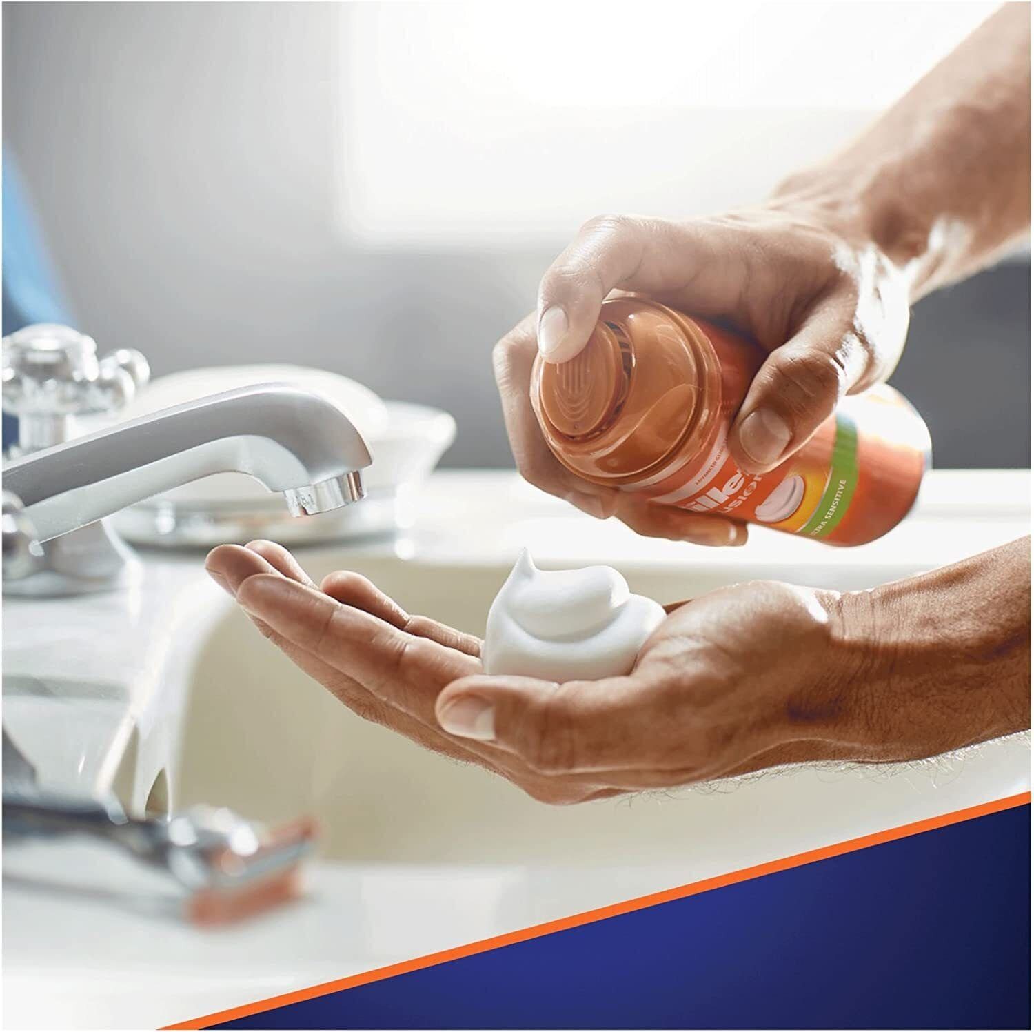 Gillette Rasiergel Fusion 5 Rasiergel 250ml Rasierschaum Rasur Bartpflege, 6-tlg., 5 Rasiergel 250ml, schütz und kühlt die Haut, angenehmes und weiches Hautgefühl