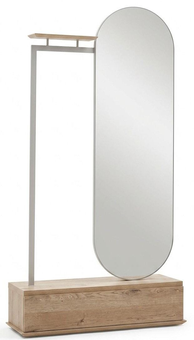 Xlmoebel Standspiegel Spiegel Stil modern braun bequem Schlafzimmer praktisch komfortabel (1-tlg)