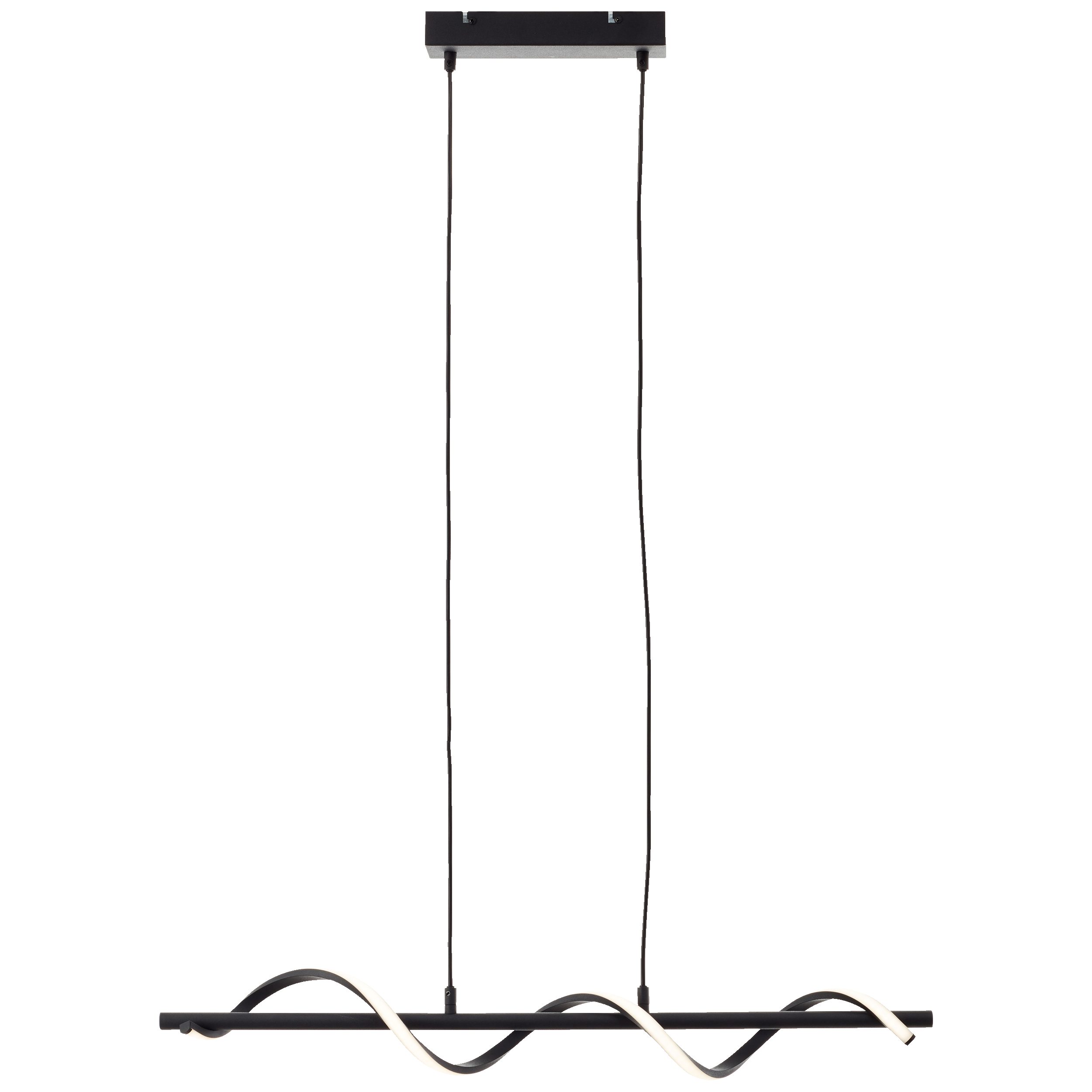 Lightbox Pendelleuchte, LED fest integriert, Neutralweiß, matt schwarze LED Hängelampe, 150 x 80 cm, 4000K, 2600lm, kürzbar