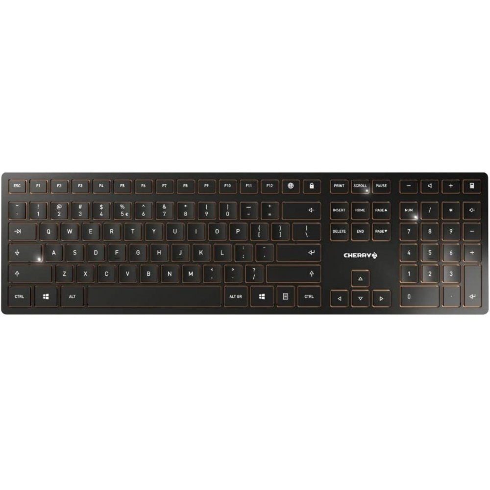 Cherry DW9000 SLIM Wireless Desktop US - Tastatur & Maus - braun Tastatur- und Maus-Set