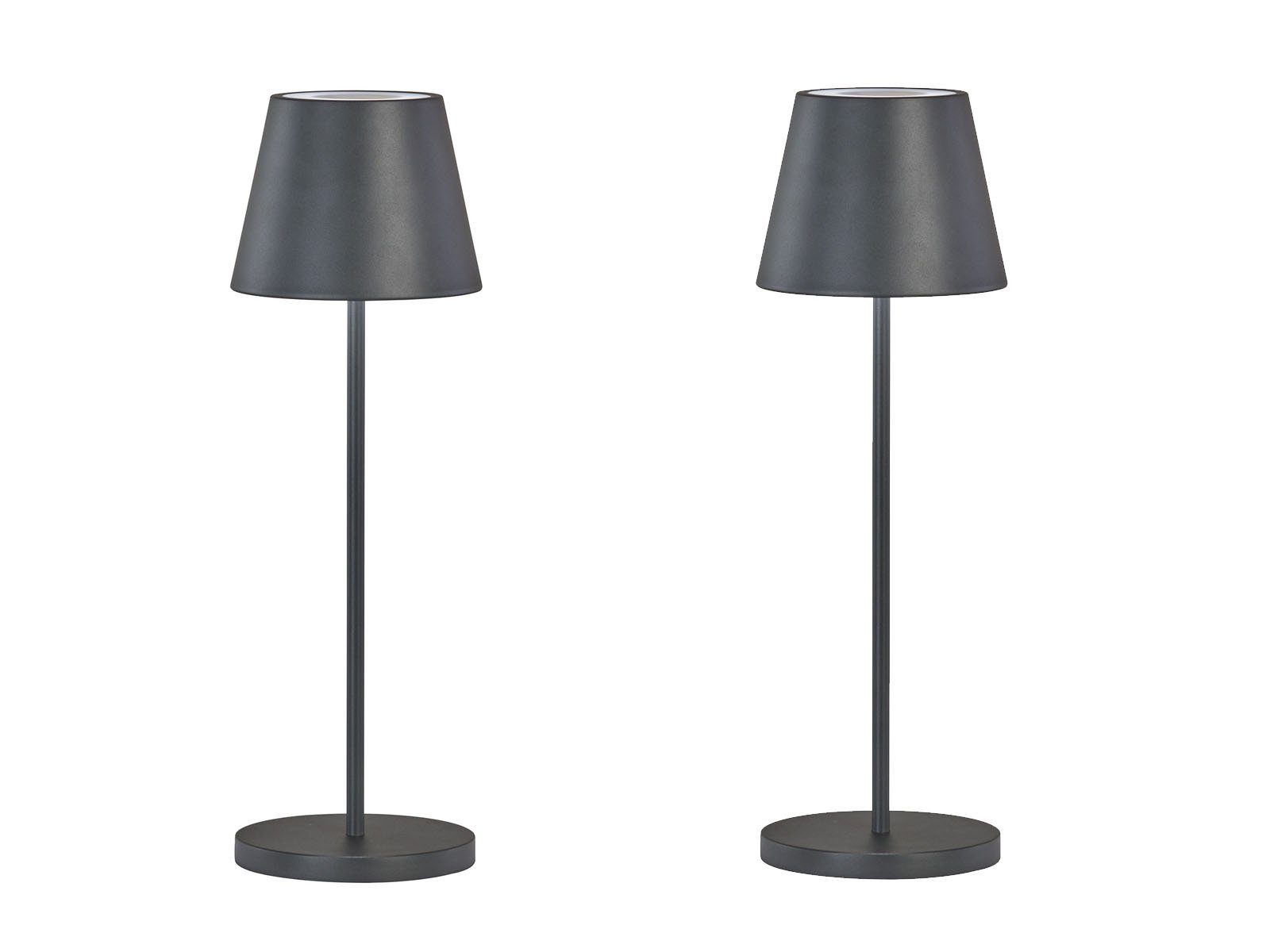 easy! BY FHL LED Außen-Tischleuchte, USB-Anschluss mit Ladefunktion, LED fest integriert, Warmweiß, RGB Farbwechsler, 2er SET Outdoor ohne Strom-Kabel mit Akku & Ladestation