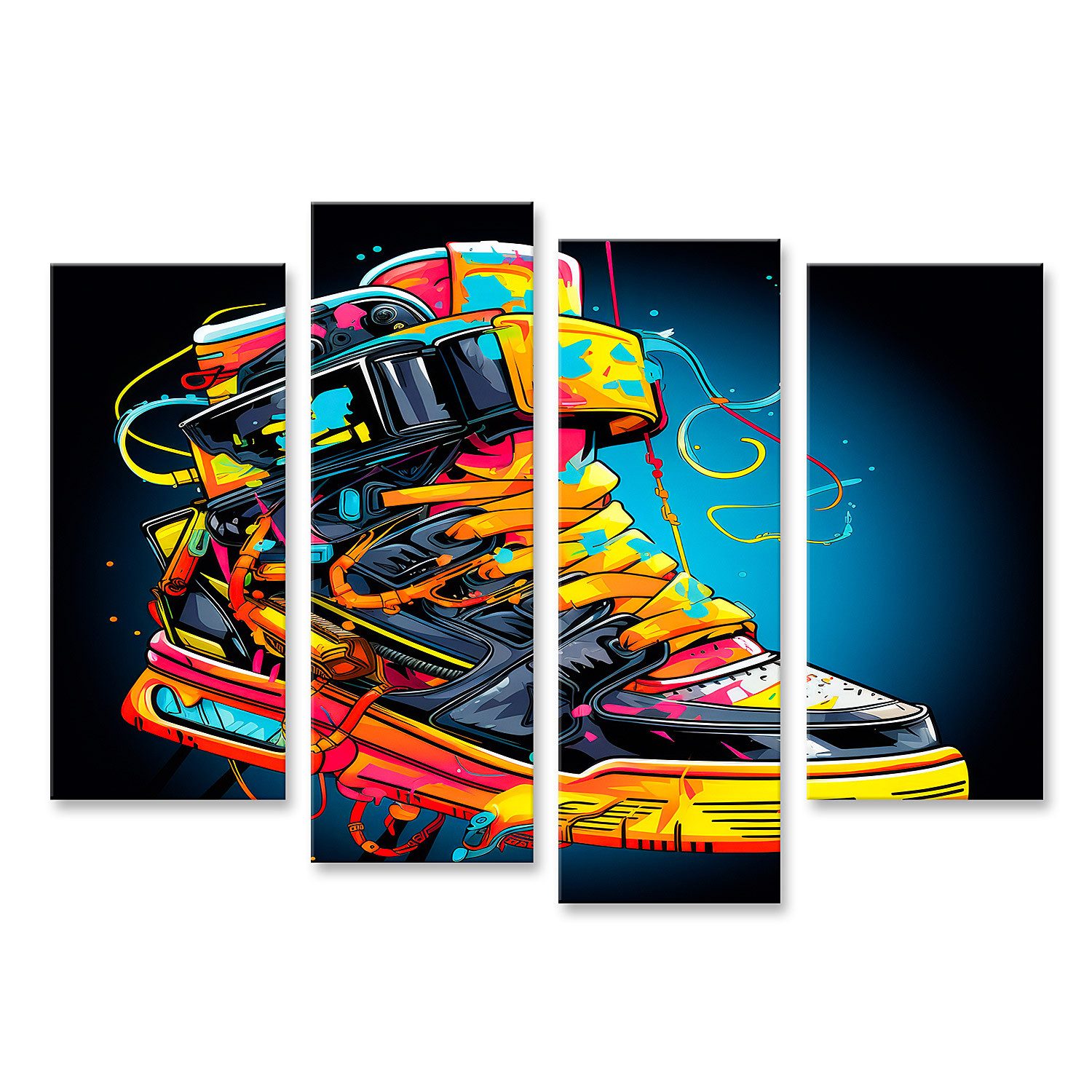 islandburner Leinwandbild Bunte Turnschuhe Bilder