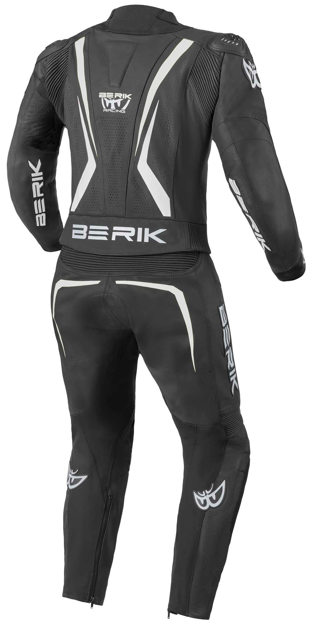 Berik Motorradkombi Monles 2-Teiler Damen Motorrad Lederkombi Verbindungsreißverschluss,Ellenbogenprotektoren enthalten,Hüftpro