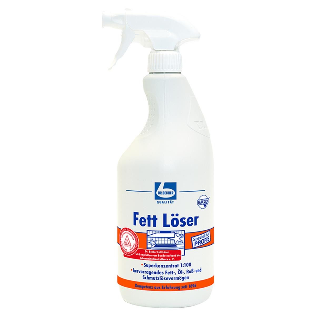 Dr. Becher Dr. Becher Fett Löser 1L hochwirksamer Öl- und Fettlöser (1er Pack) Spezialwaschmittel