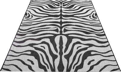 Teppich »Zadie«, Home affaire, rechteckig, Höhe: 3 mm, Zebra Design, Robust, Pflegeleicht, Flachgewebe