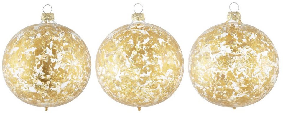 Guido Maria Kretschmer Home&Living Weihnachtsbaumkugel Sannah,  Christbaumschmuck, Christbaumkugeln aus Glas (3 St), Weihnachtsdeko,  mundgeblasen und handdekoriert