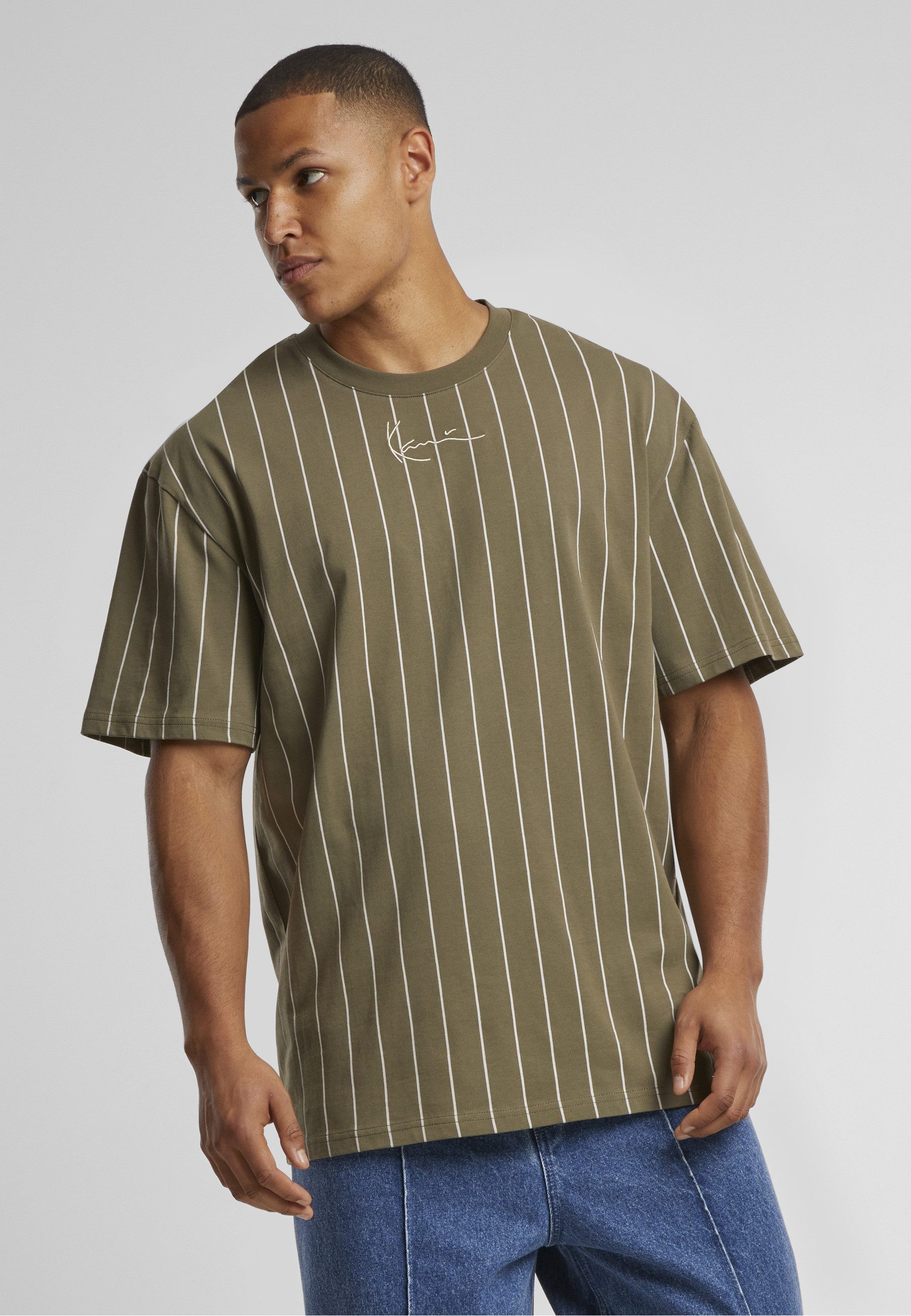 Karl Kani T-Shirt Karl Kani KK Small Signature Essential Pinstripe Tee (1-tlg)