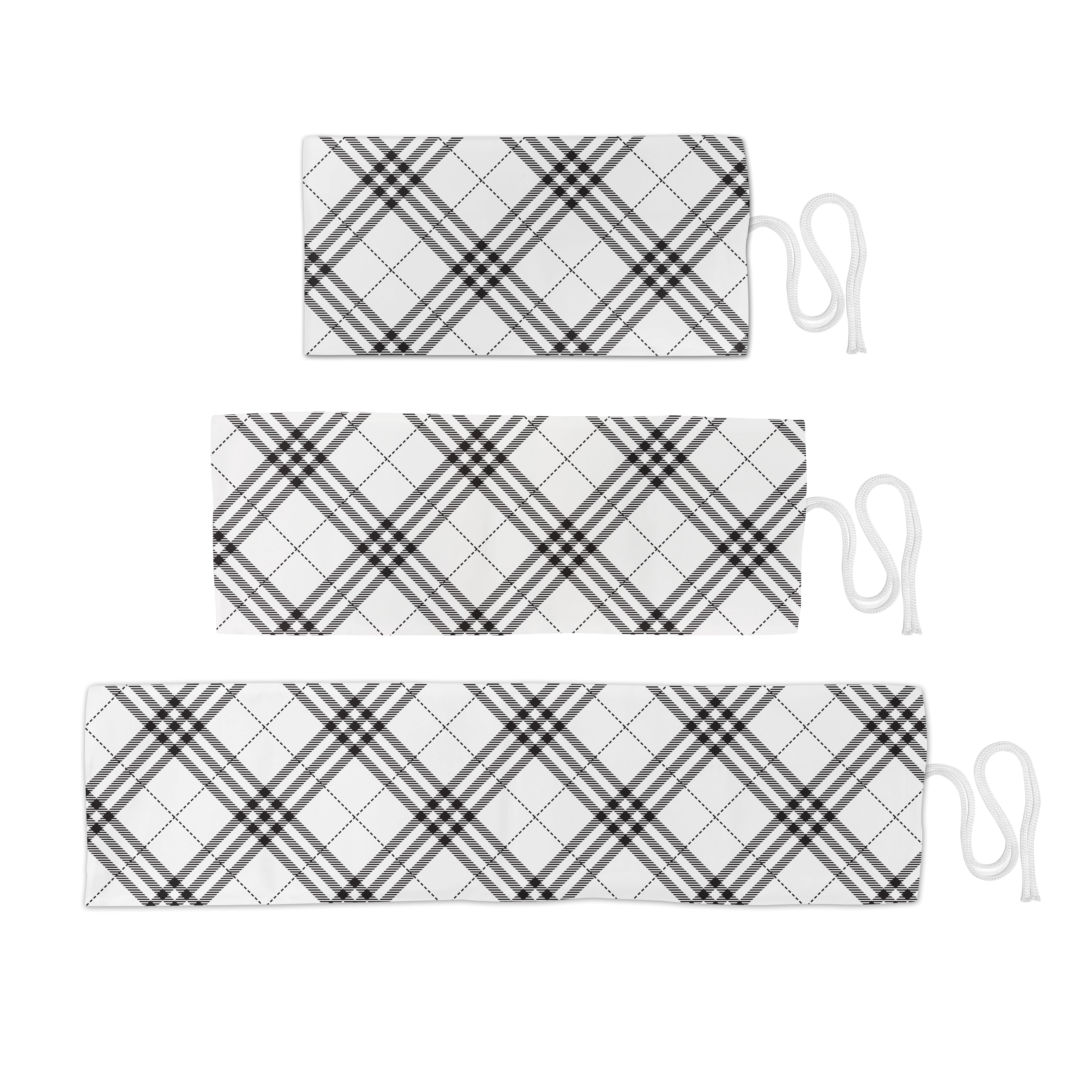 Geometrisch Schwarz Segeltuch Federmäppchen Weiß und Organizer, Minimalist Mode langlebig Abakuhaus tragbar Stiftablage