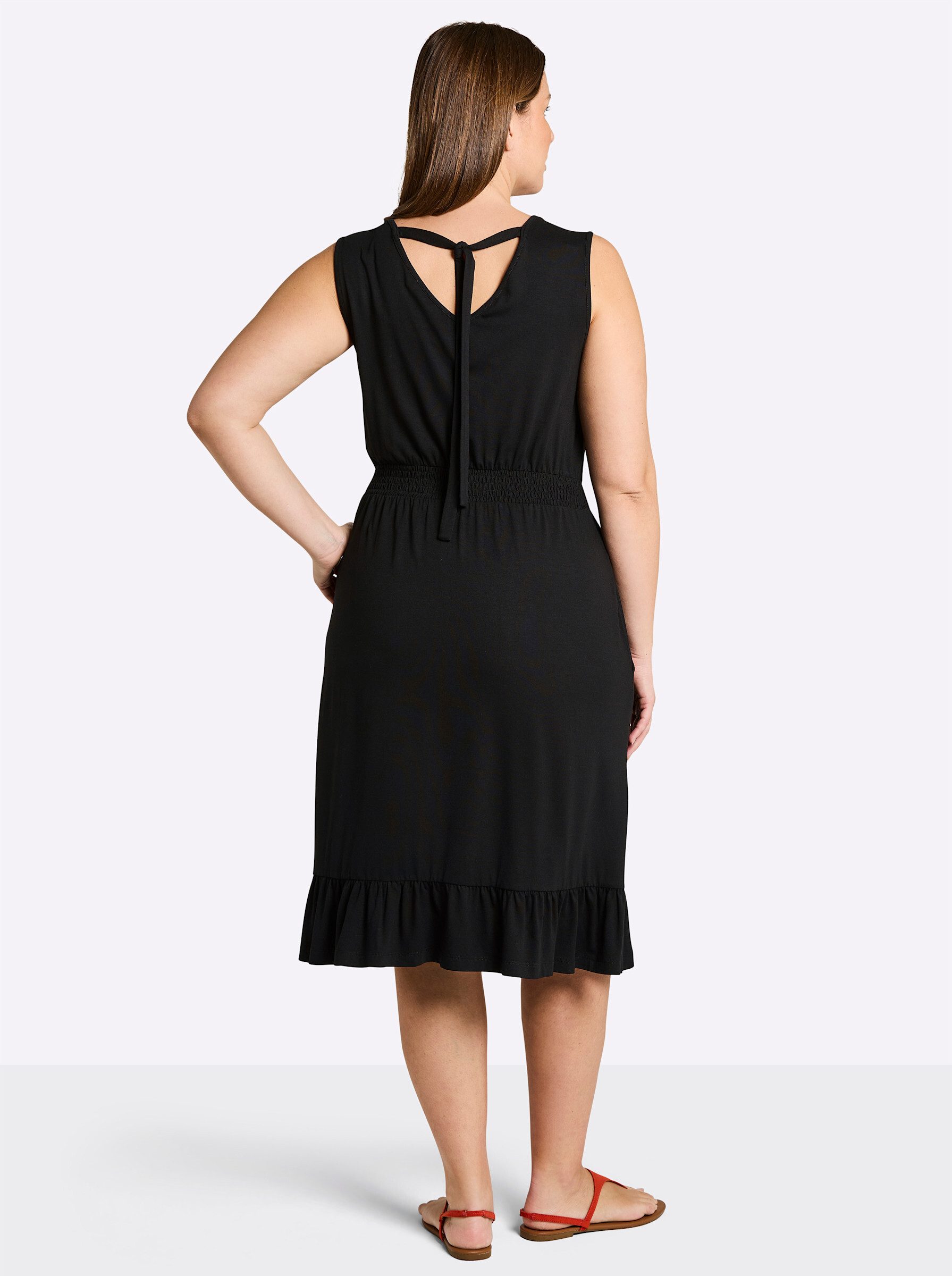 Sheego Jerseykleid Jersey-Kleid Ärmellos günstig online kaufen