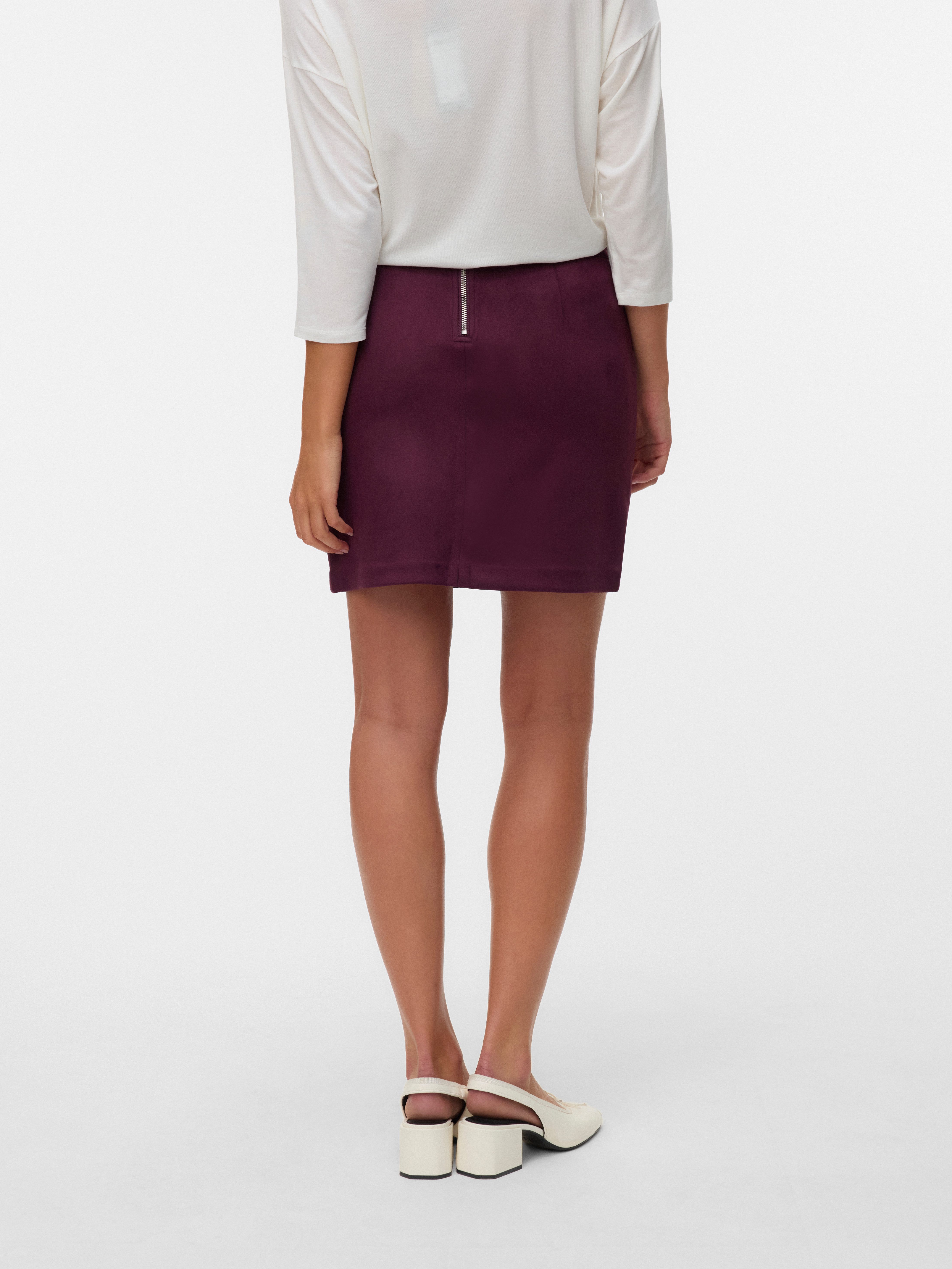 Vero Moda Lederimitatrock VMDONNADINA FAUXSUEDE SHORT SKIRT günstig online kaufen