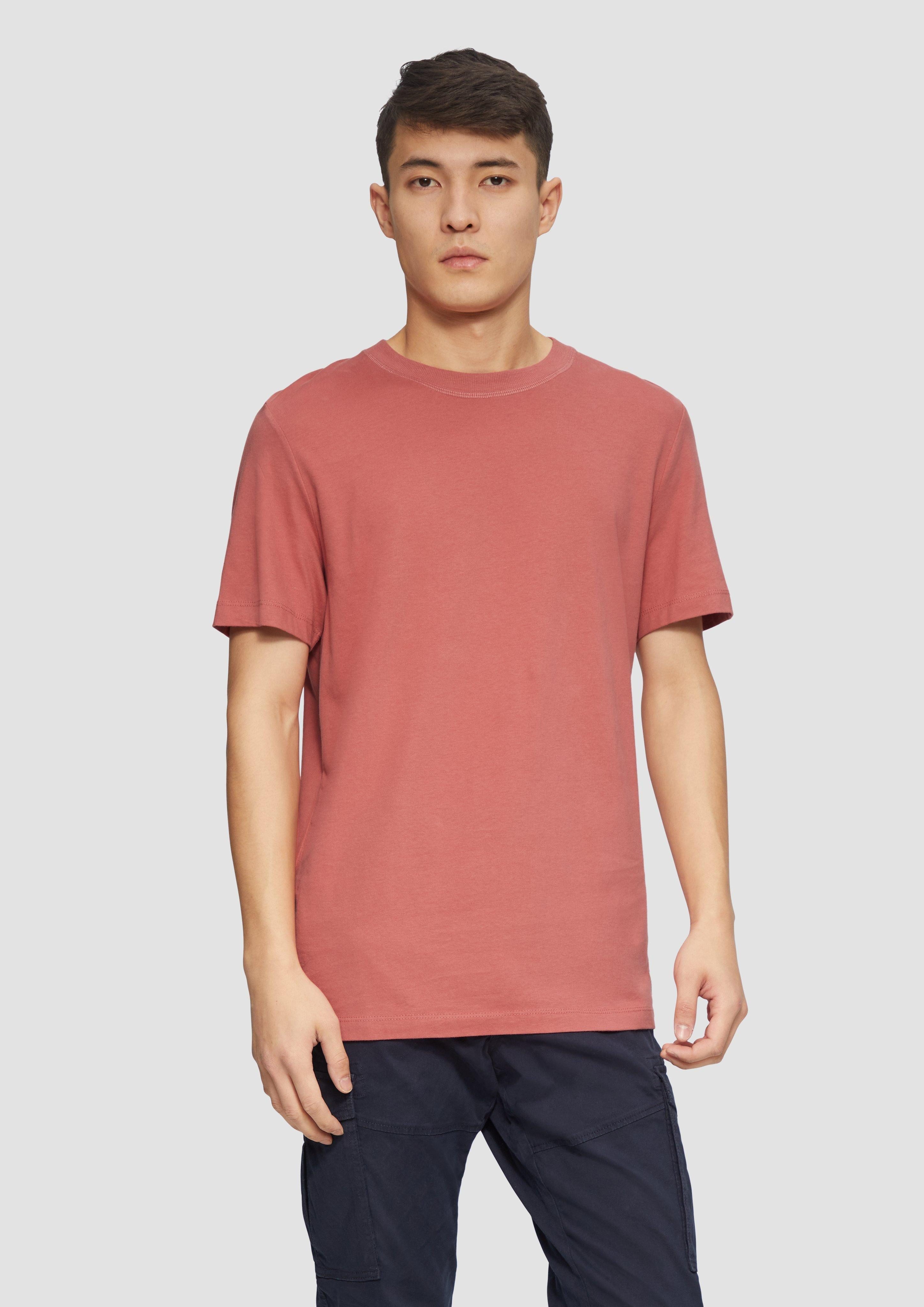 s.Oliver Kurzarmshirt Softes Baumwoll-T-Shirt mit Crewneck günstig online kaufen