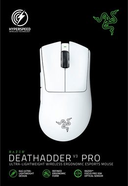 RAZER DeathAdder V3 Pro Gaming-Maus (RF Wireless, kabelgebunden)