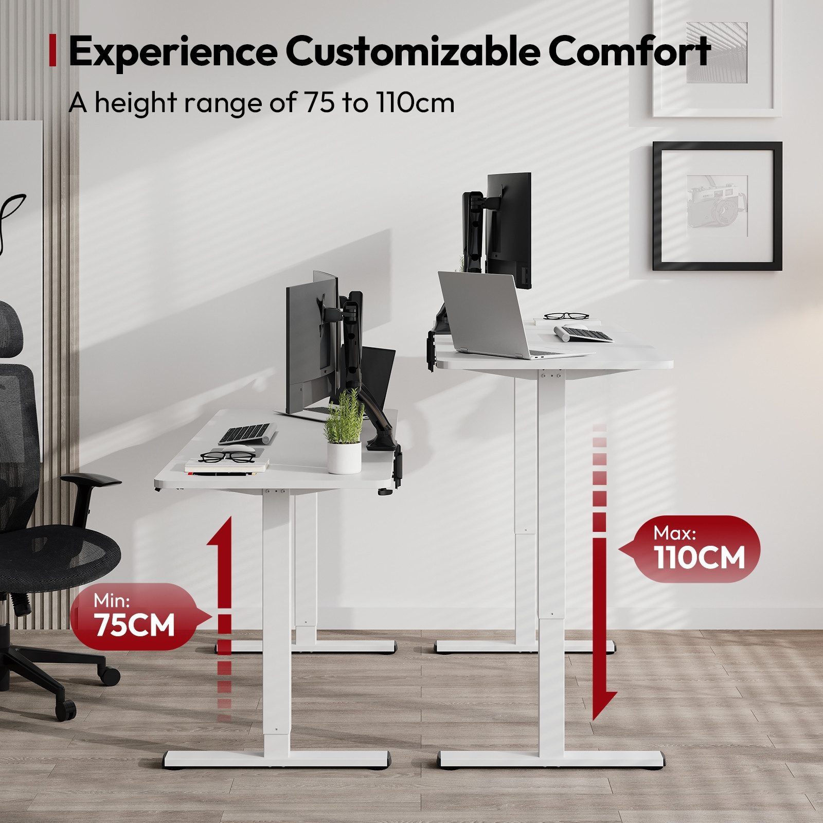 SANODESK Schreibtisch Elektrisch höhenverstellbarer Schreibtisch, Sitz-Steh günstig online kaufen