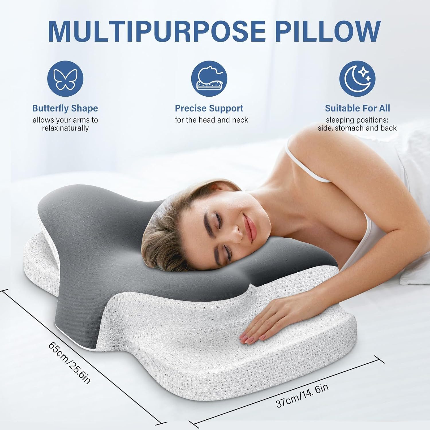 Kityhome Nackenstützkissen Nackenkissen mit Memory Foam-Ergonomisch für all günstig online kaufen