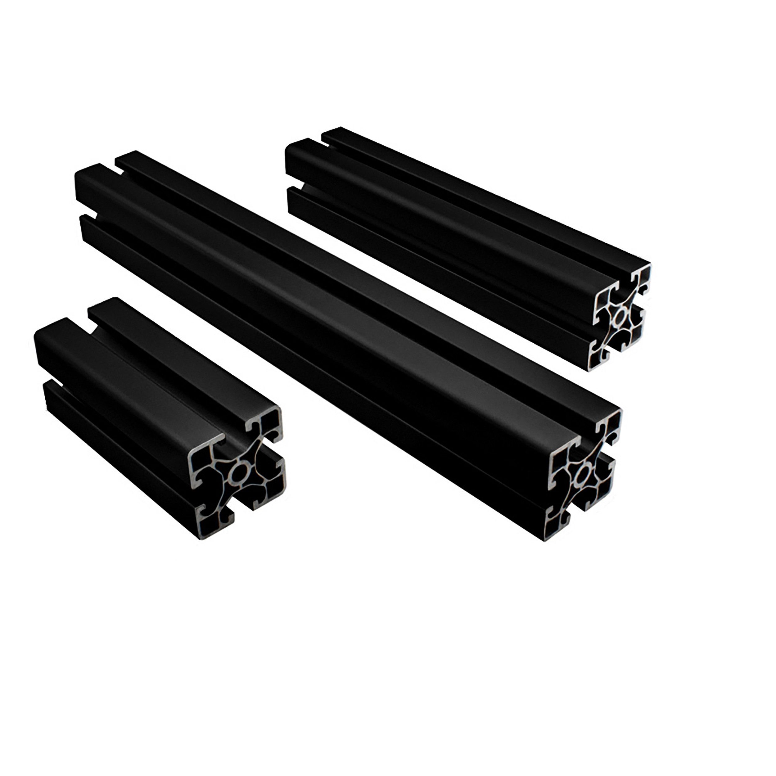 tktrading24 Profil 40x40mm light Nut 8 Aluminium Systemprofil Typ I schwarz 100-2000mm