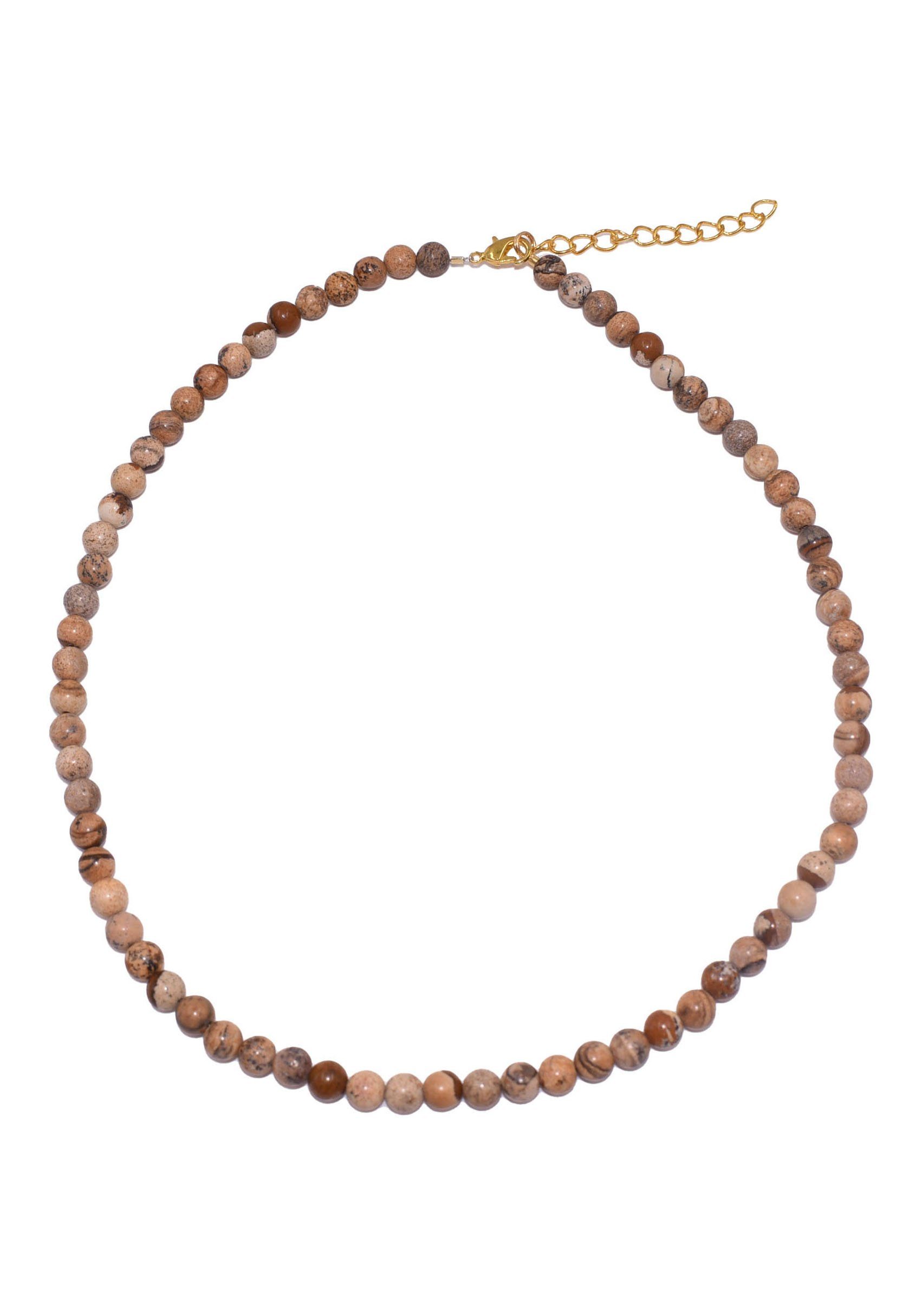 Collier Schmuck Geschenk Halsschmuck Halskette Farbstein Edelstein Jaspis