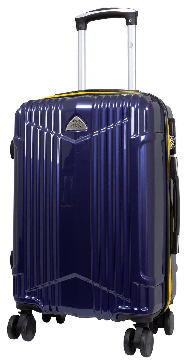 Warenhandel König Trolley Haimar, 4 Rollen, aufrecht rollbar, Hartschale, mit farbig abgesetztem Reißverschluss