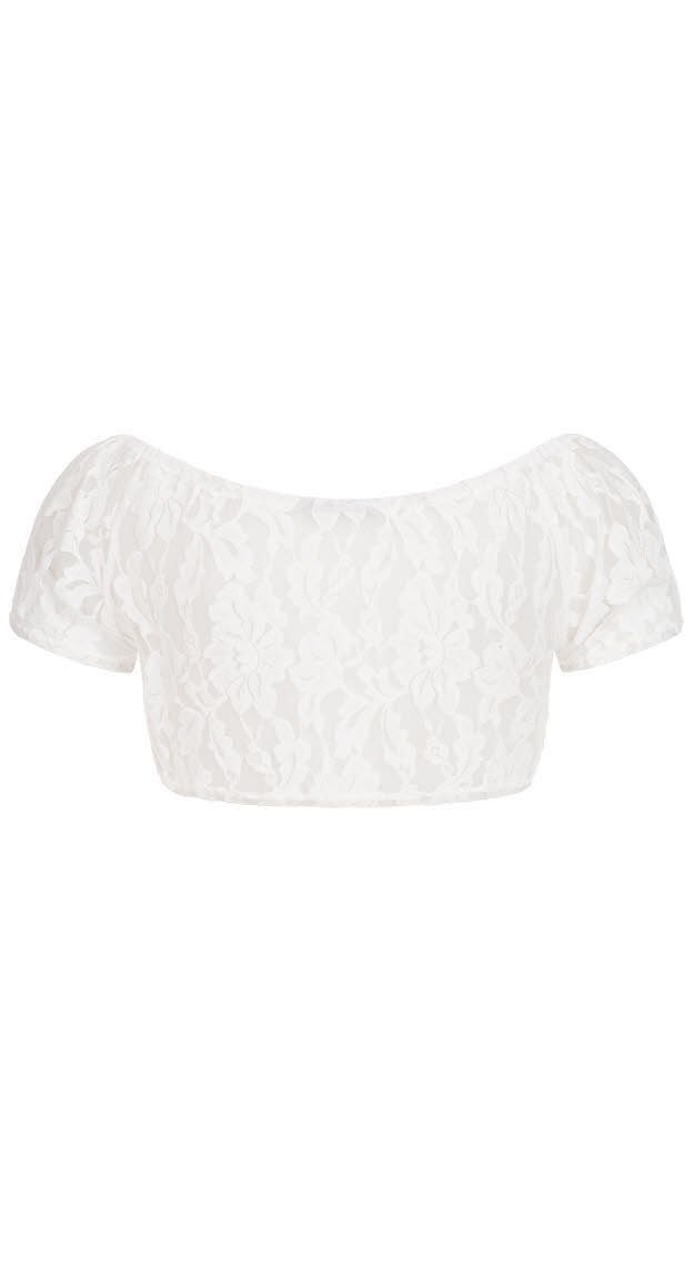 Nübler Dirndlbluse Dirndlbluse Carmen Maria in Weiß von Nübler