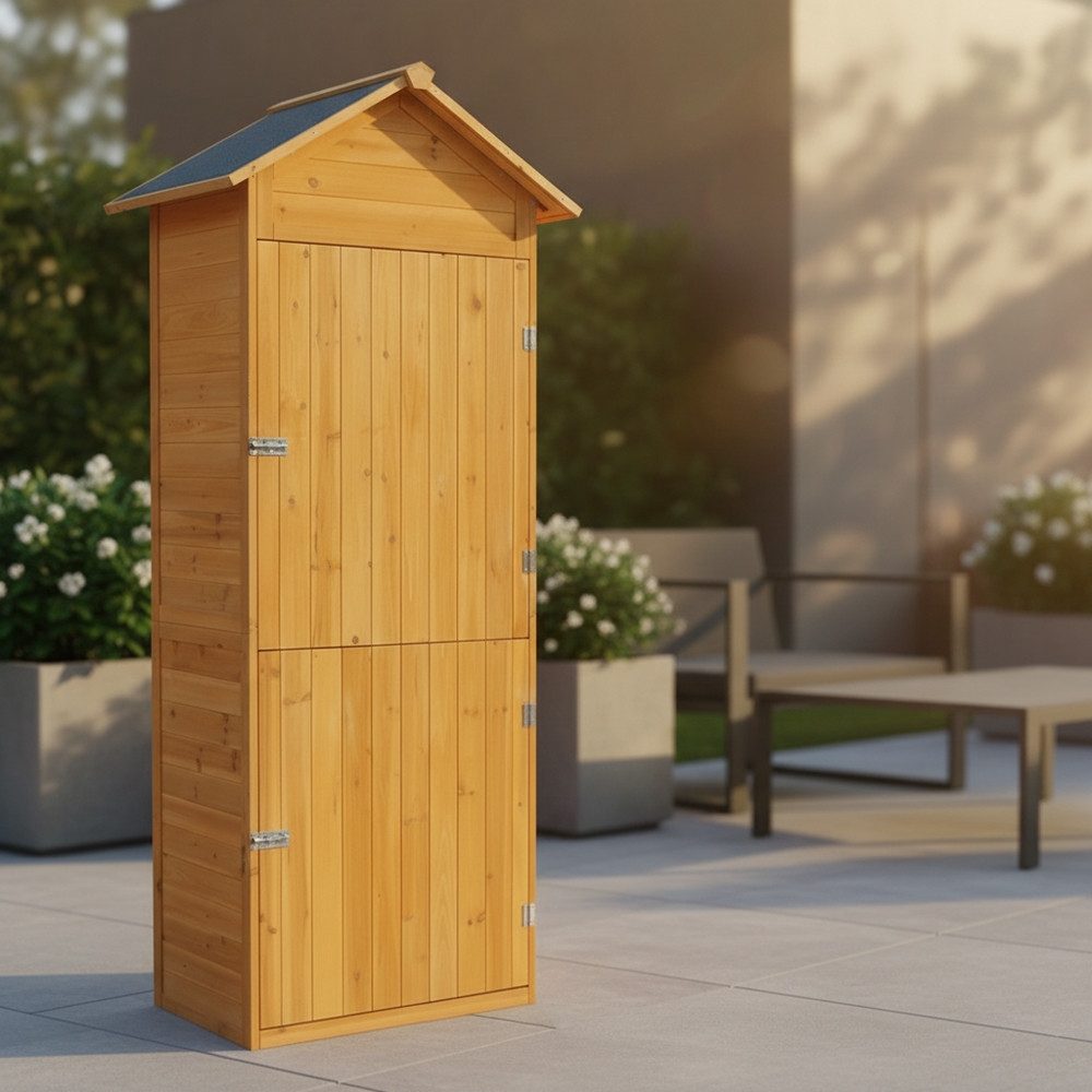 Feel2Home Gerätehaus Gerätehaus Holz Geräteschuppen Gartenschrank Geräteschrank Gartenhaus, BxT: 79x49 cm, (Stück, 1 St), Imprägniert