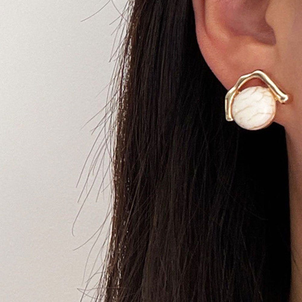 AUzzO~ Paar Ohrhänger Paar Ohrringe für Damen Damenschmuck Vintage Ohrstecker Elegante weiß