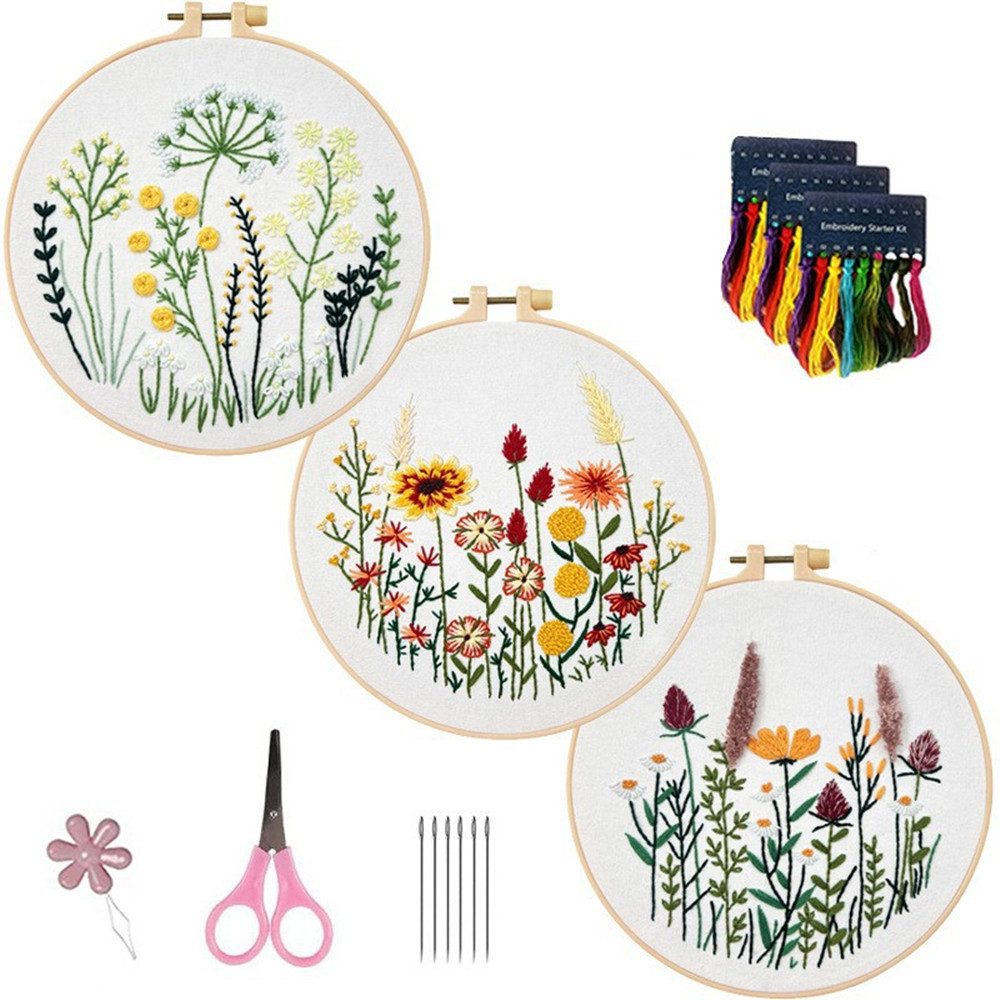 XDeer Nähkästchen 3er Anfänger Stickerei Set, günstig online kaufen
