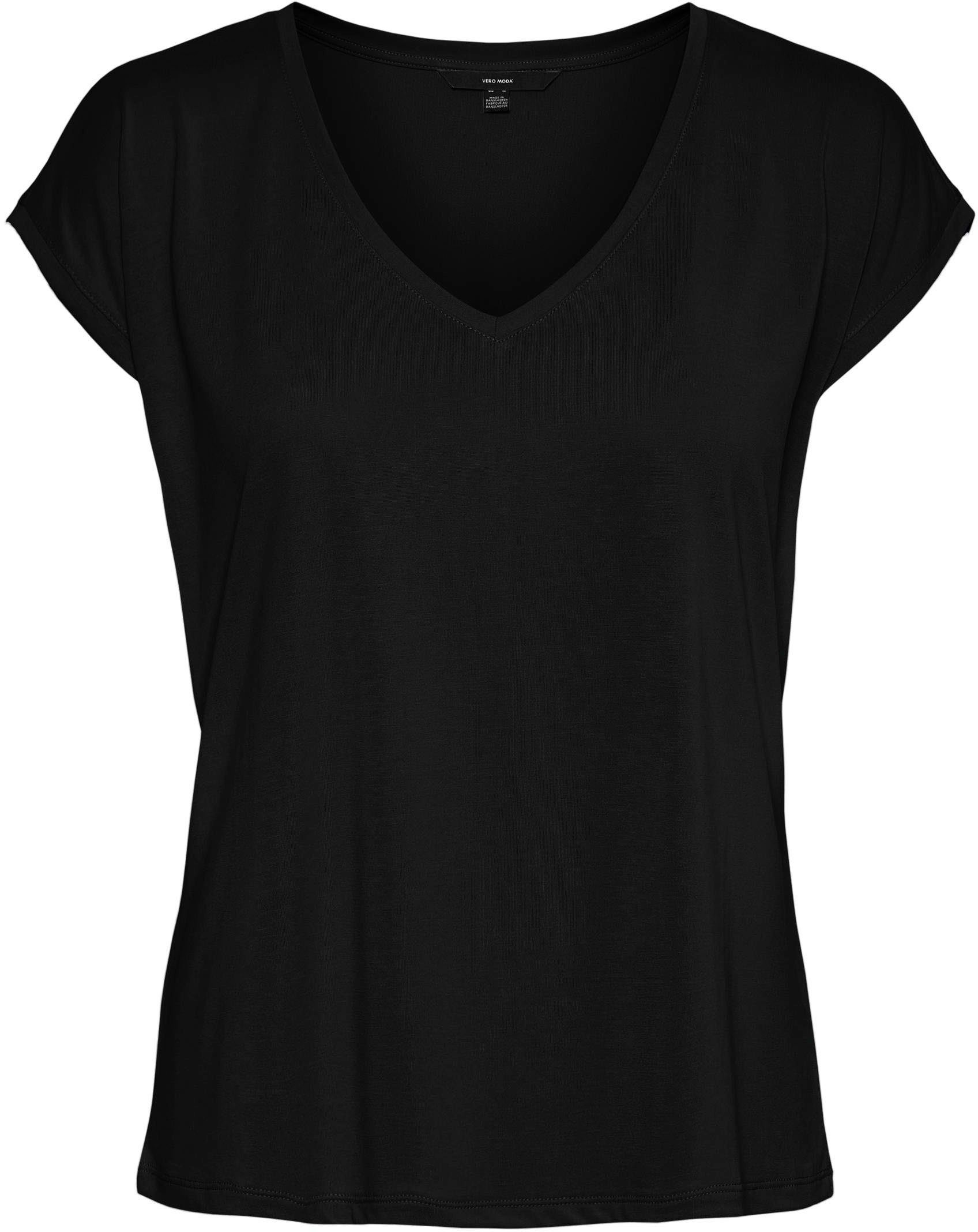 Vero Moda black VMFILLI V-Shirt