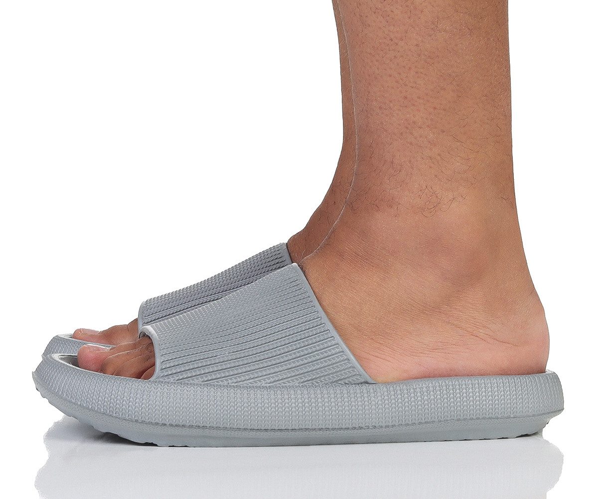 simaranda Herren Damen Schlappen 4446 42-43 Hellgrau Schlappen