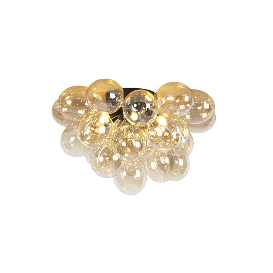 Qazqa Deckenleuchte Uvas, ohne Leuchtmittel, G9, Gold/Messing, Design, Glas günstig online kaufen