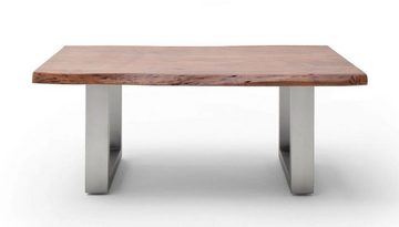 MCA furniture Couchtisch Cartagen, Baumkante Akazie-massiv U-Form rechteckig walnuss