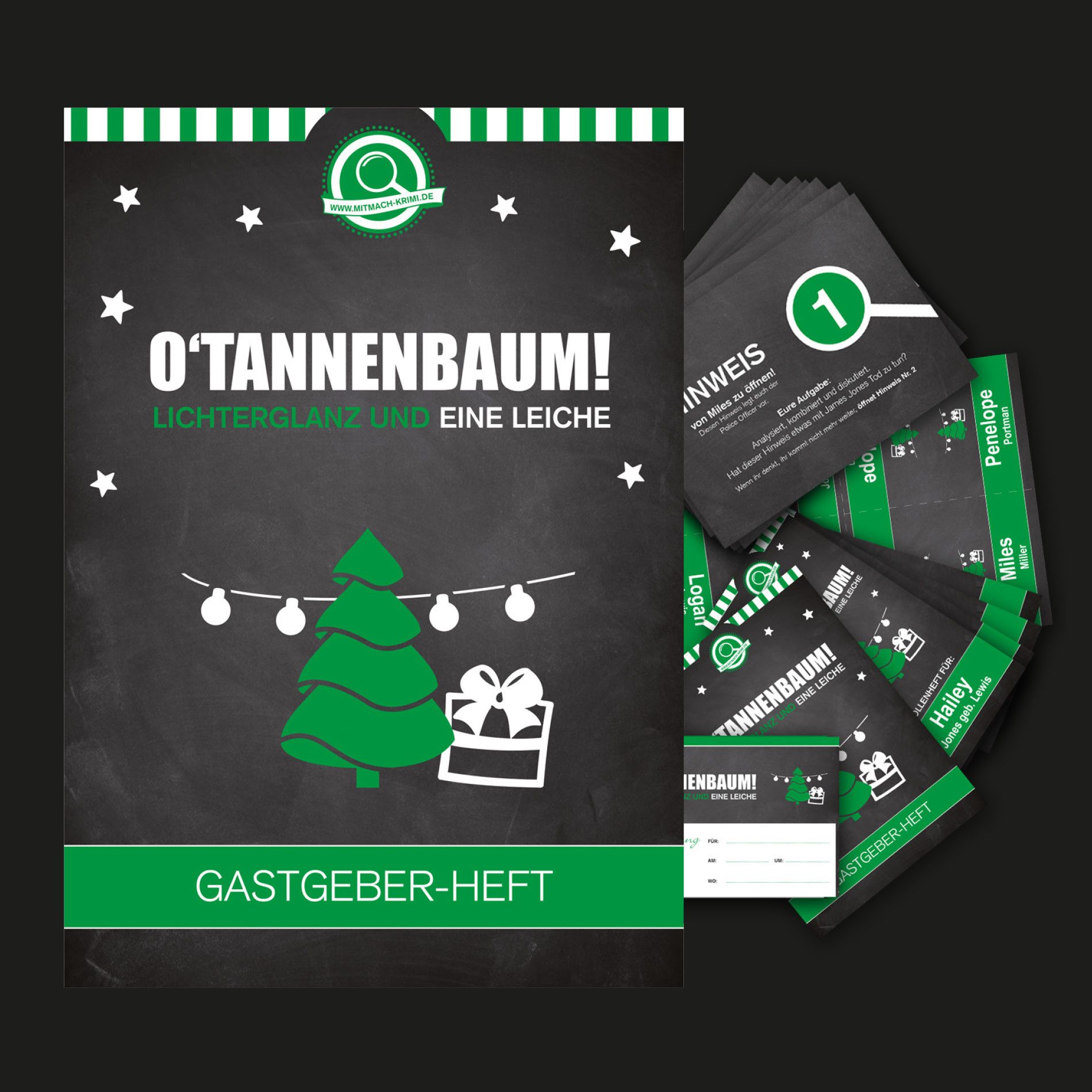 mitmach-krimi Spiel Krimi-Dinner, O Tannenbaum! Lichterglanz und eine Leiche