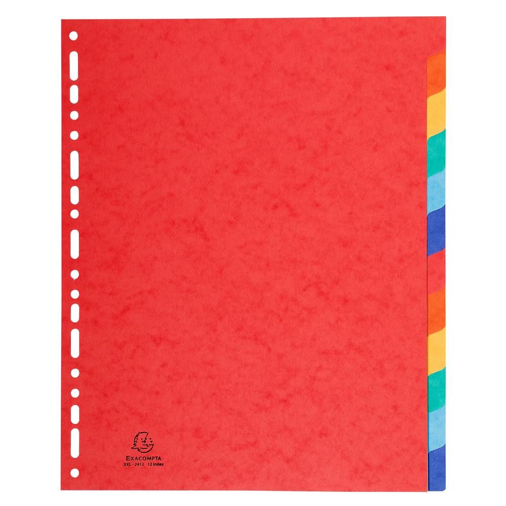 EXACOMPTA Aktenordner Exacompta Register A4 XXL Karton Farb 12tl
