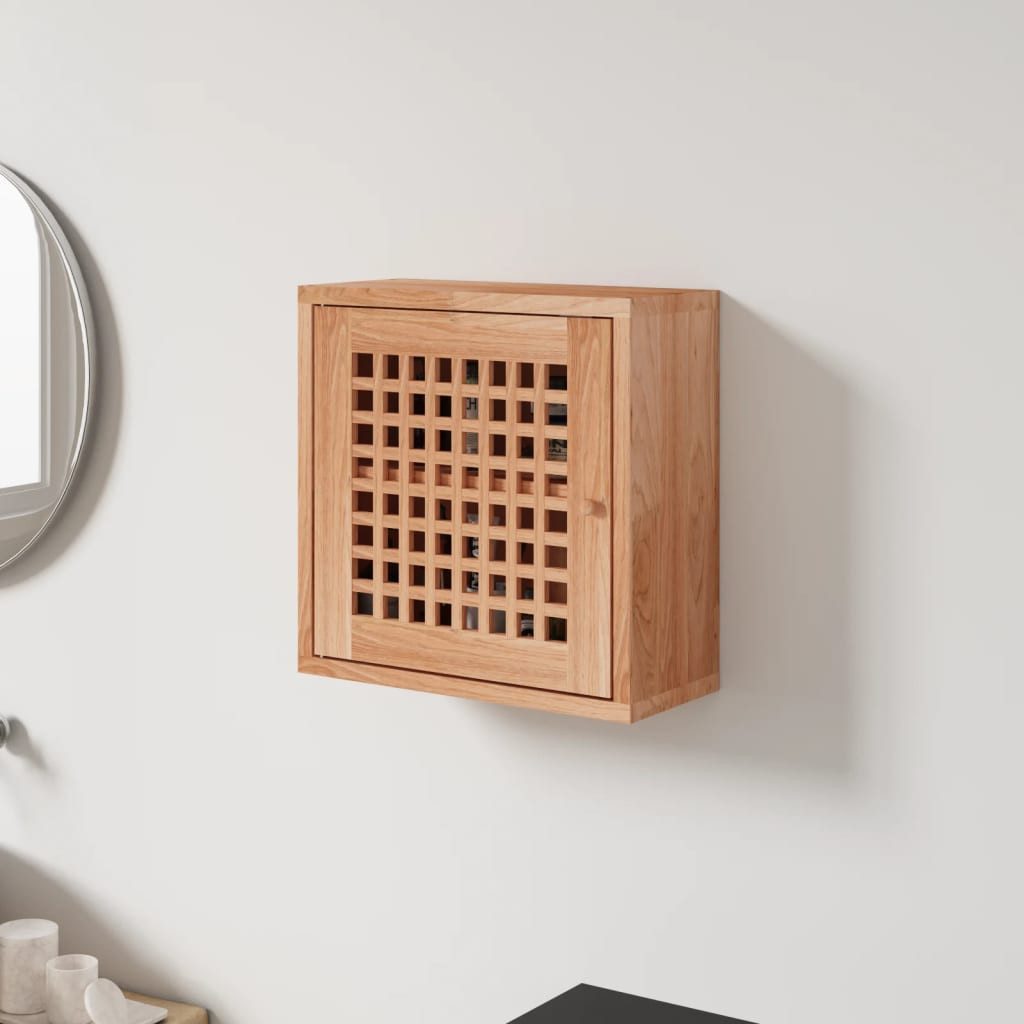 vidaXL Schrankmodule Wandschrank 42x18x42 cm Massivholz Nussbaum günstig online kaufen