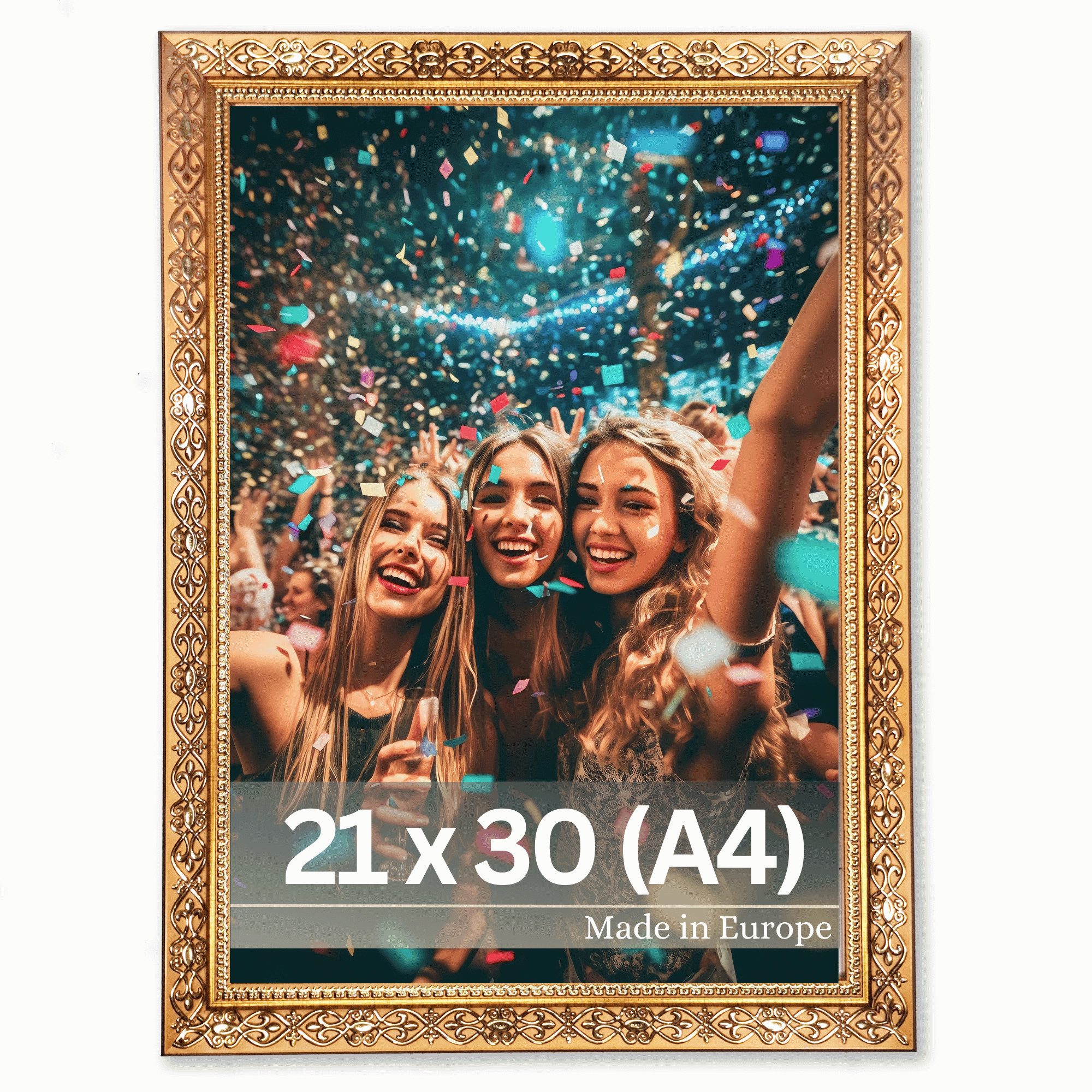 Victor (Zenith) Bilderrahmen Vermeer, Bilderrahmen 21x30 cm Gold A4, Bilder günstig online kaufen