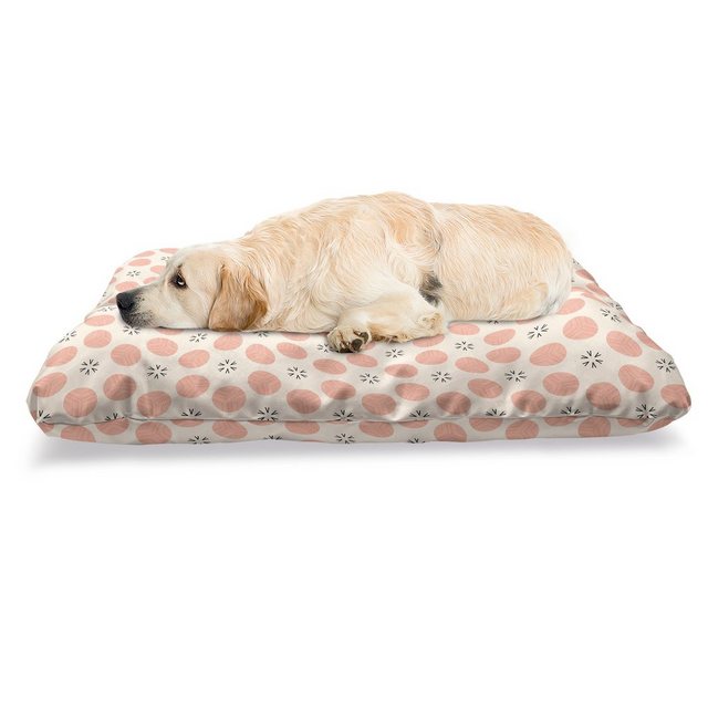 Abakuhaus Hundematratze „beissfestes Kissen für Hunde und Katzen mit abnehmbaren Bezug“, Pastell Symmetrische Hatched Runden