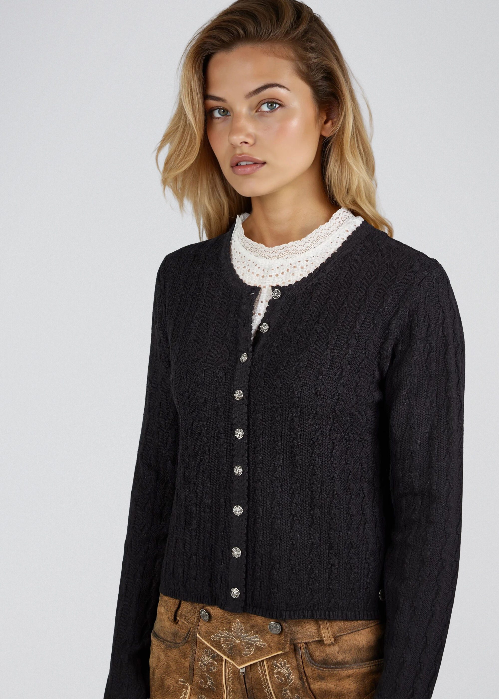 Spieth & Wensky Trachtenstrickjacke Hummeltal (1-tlg) Trachtenjacke mit klassischem Zopfmuster – Bild 5 von 5
