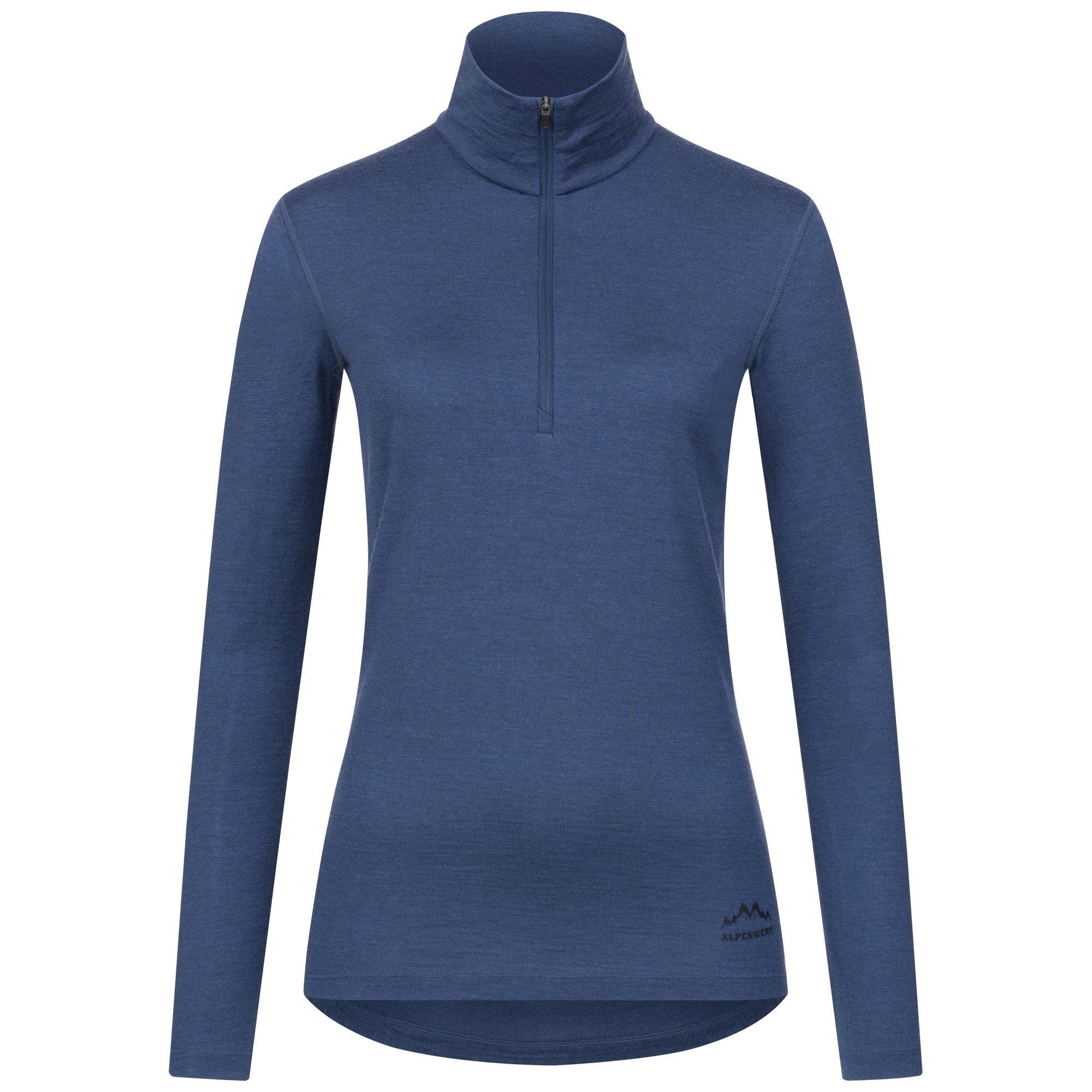 Alpenwert Funktionsshirt Damen Zip-Pullover aus 100% Merinowolle – atmungsa günstig online kaufen