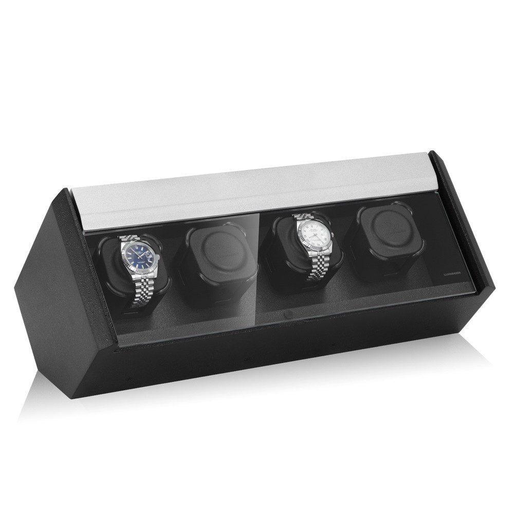 LUXWINDER Uhrenbeweger CARAT 4 Uhren, (Uhrenboxen, Uhrenkasten Uhrenbeweger 4 Uhren)
