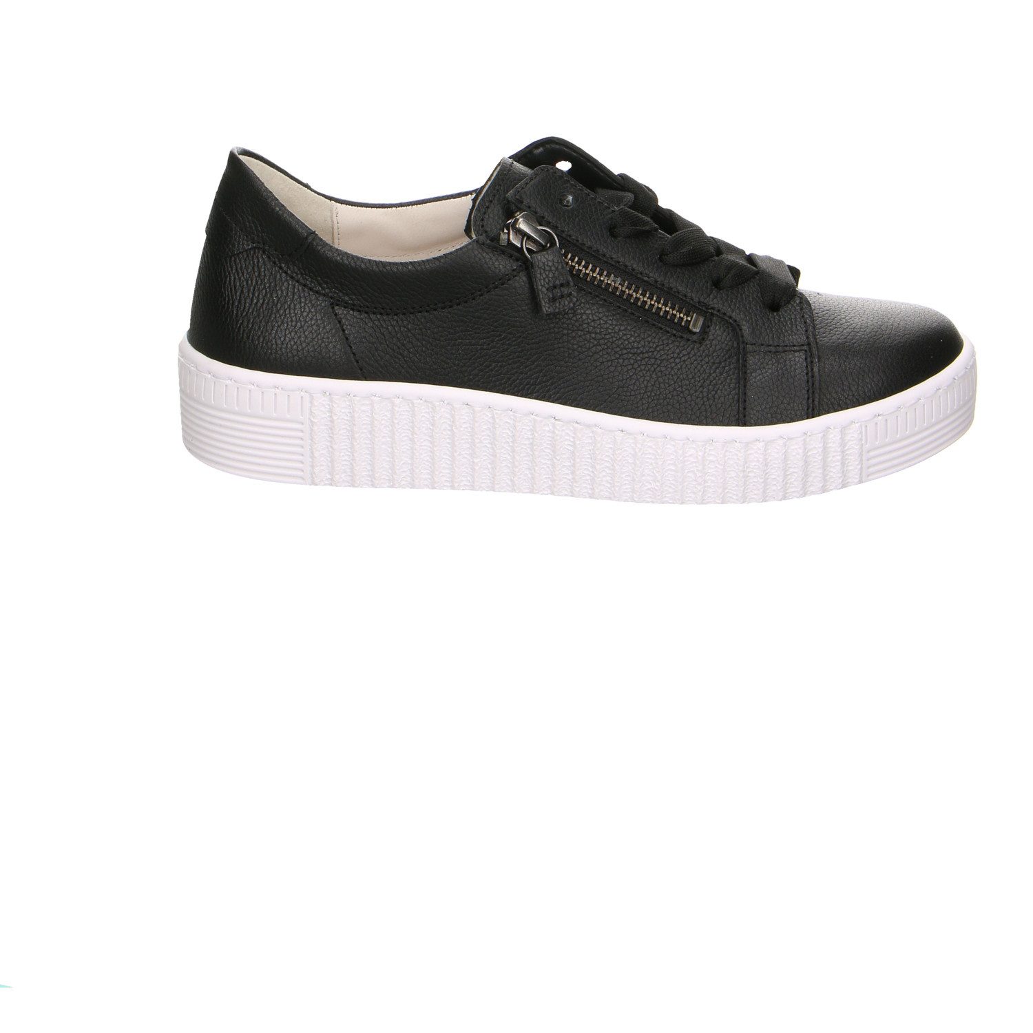 Gabor Comfort Gabor Fashion Leder Schnürschuhe schwarz Schnürschuh
