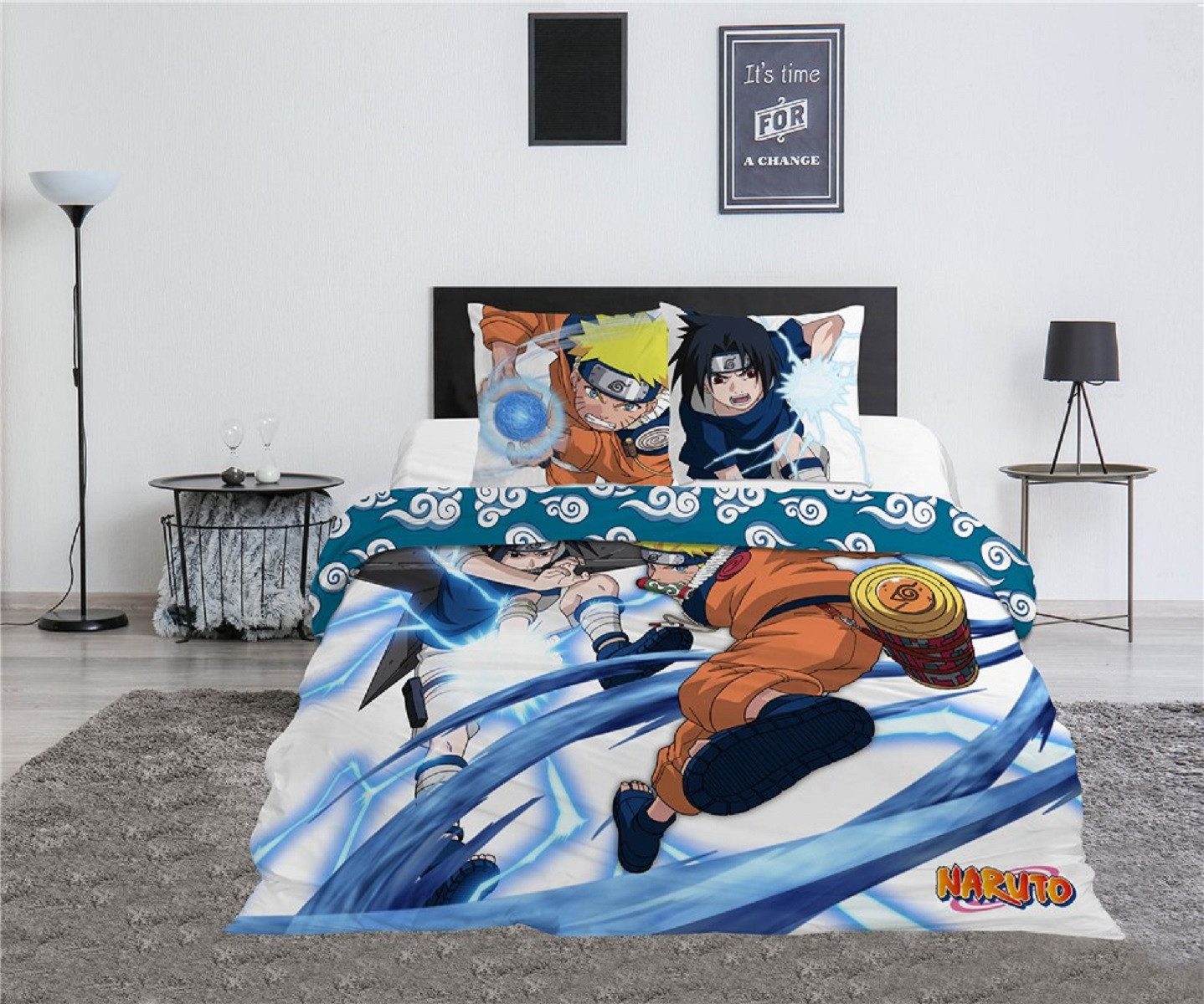 Naruto Bettwäsche 3-teiliges Set – Decken- und Kissenbezug 240x220 + 65x65 günstig online kaufen