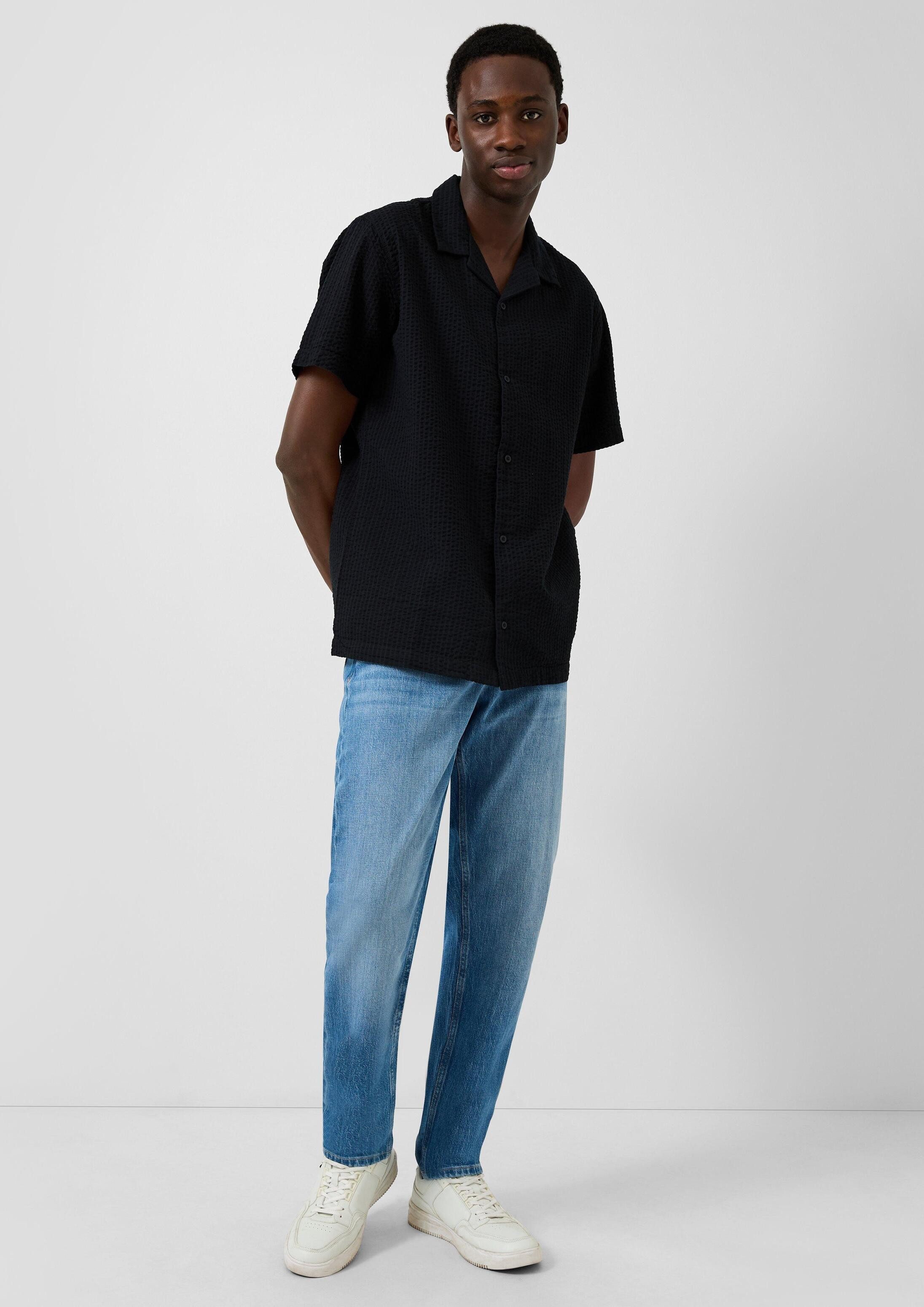 QS Kurzarmhemd Hemd Resort Fit: Seersuckerhemd – Bild 5 von 5