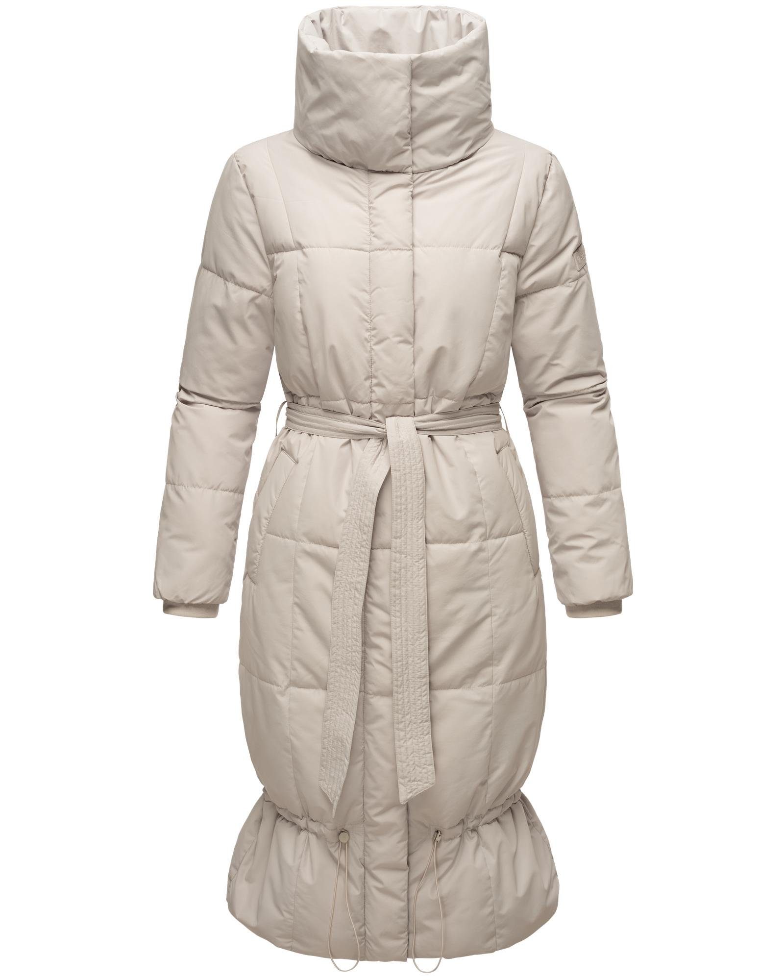 Navahoo Steppmantel Mirenaa Stylischer Damen Wintermantel mit Gürtel