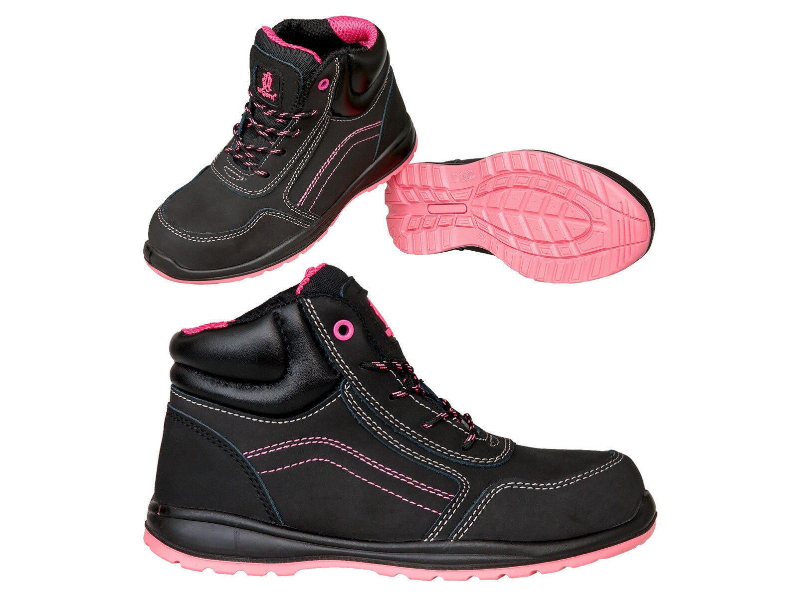 Urgent Damen Arbeitsstiefel Sicherheitsstiefel Schutzschuhe S1 Arbeitsschuh – Bild 2 von 5