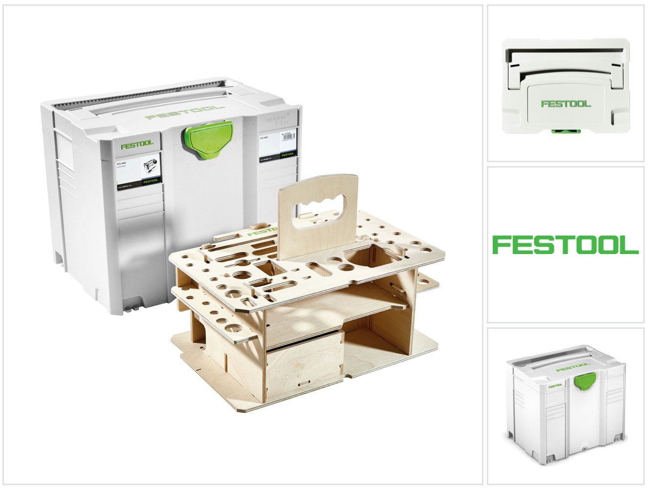 FESTOOL Werkzeugkoffer SYSTAINER SYS 4 T-LOC SYS-HWZ Box Werkzeugkoffer (497658) lichtgrau