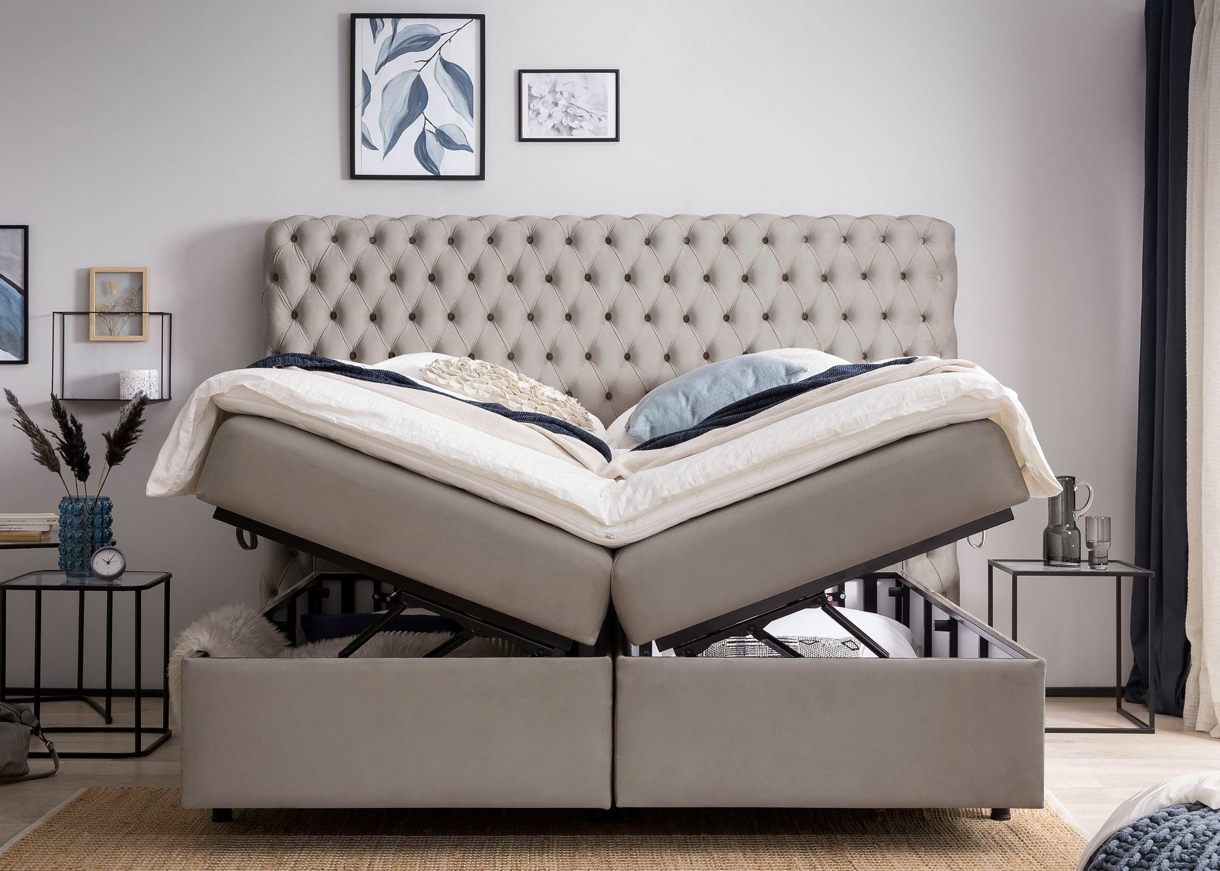 BettCo Stauraumbett Boxspringbett mit Bettkasten Valencia günstig online kaufen