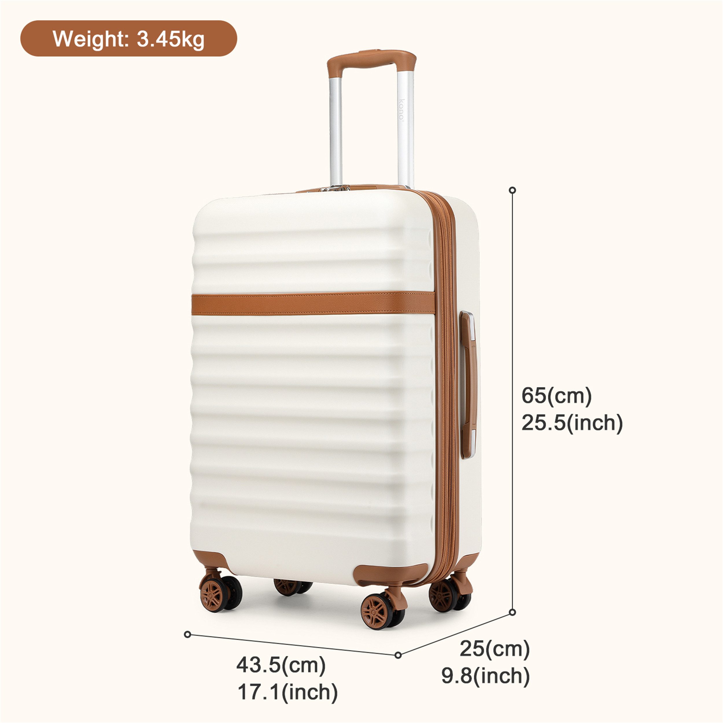 KONO Trolley Handgepäck Koffer Reisekoffer von ABS+PC Hartschalenkoffer günstig online kaufen
