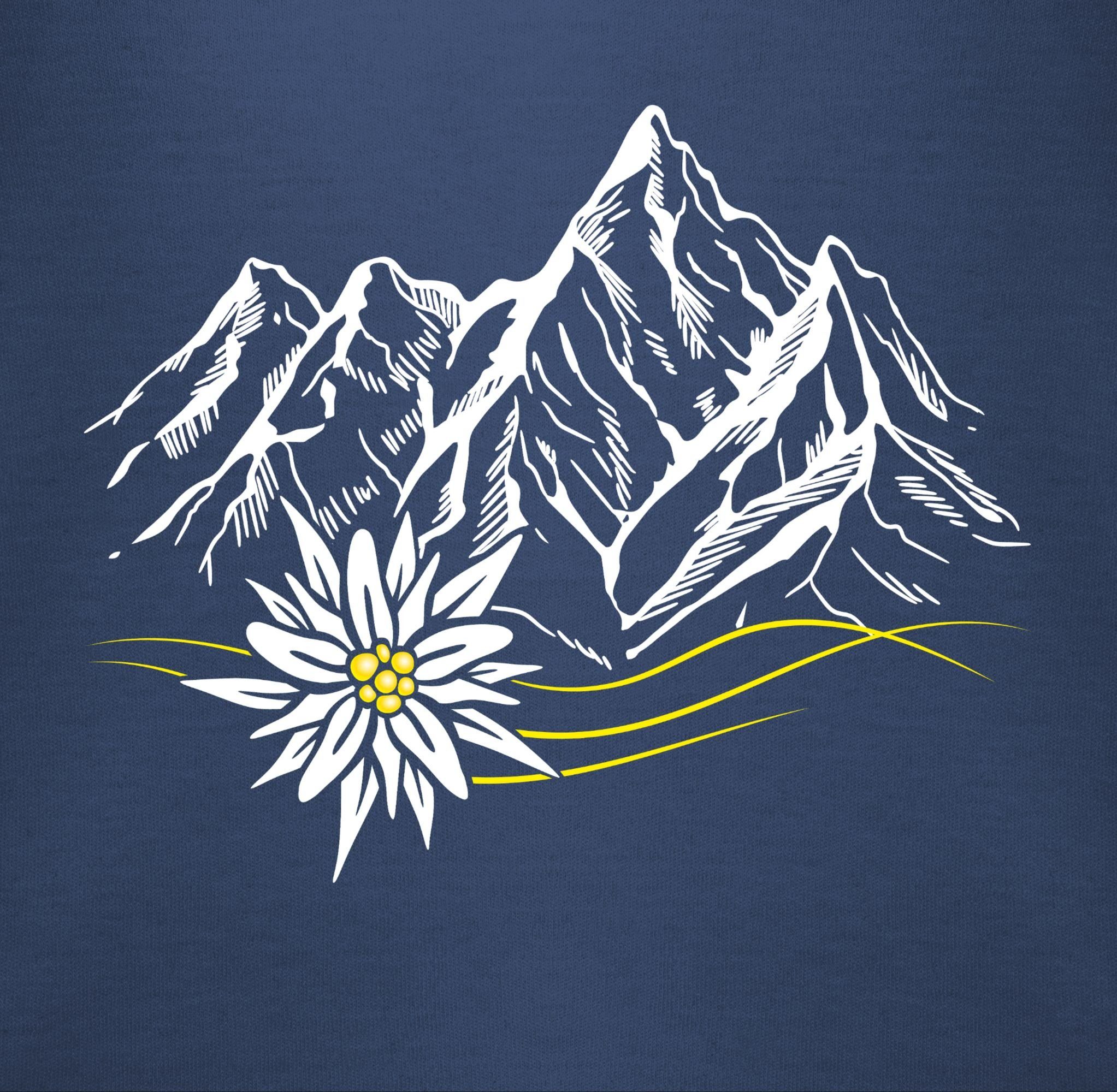 Oktoberfest Shirtracer T-Shirt Wanderlust Outfit Alpen für Baby Navy ruft Edelweiß Mode 2 Berg Wandern Berge Blau