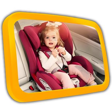 Retoo Babyspiegel Auto Rücksitzspiegel Babys Rückspiegel Baby Kinderbeobachtung (Set), 360 °, Absolut bruchsicher, Ein konvexer Spiegel, Einfache Montage