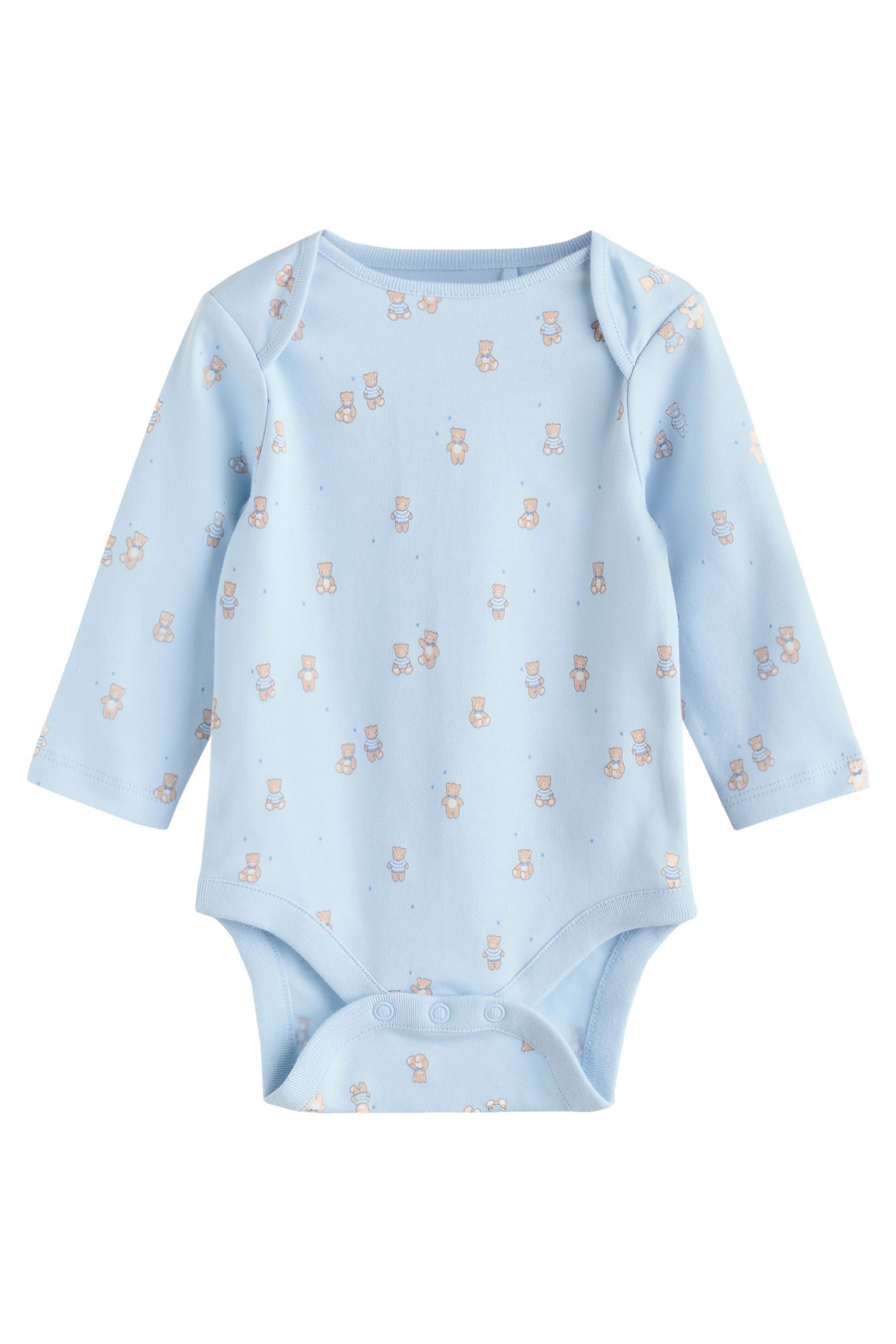 Next Langarmbody Langärmelige Baby-Bodysuits, 7er-Pack, Bär (7-tlg)