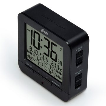 Alecto Wecker AK-20 Digitalwecker mit Thermometer, Touch, 4 Weckzeiten & Schlummerfunktion